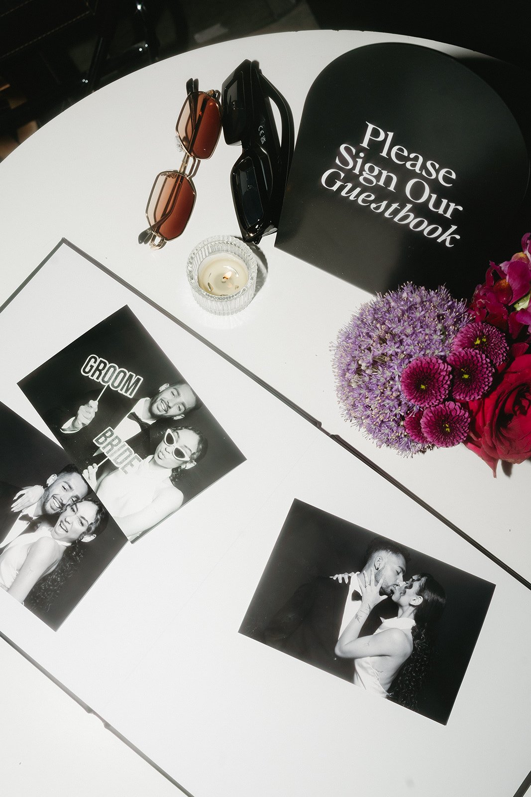 Studio-style print photo booth with DSLR camera and custom templates – Houston events