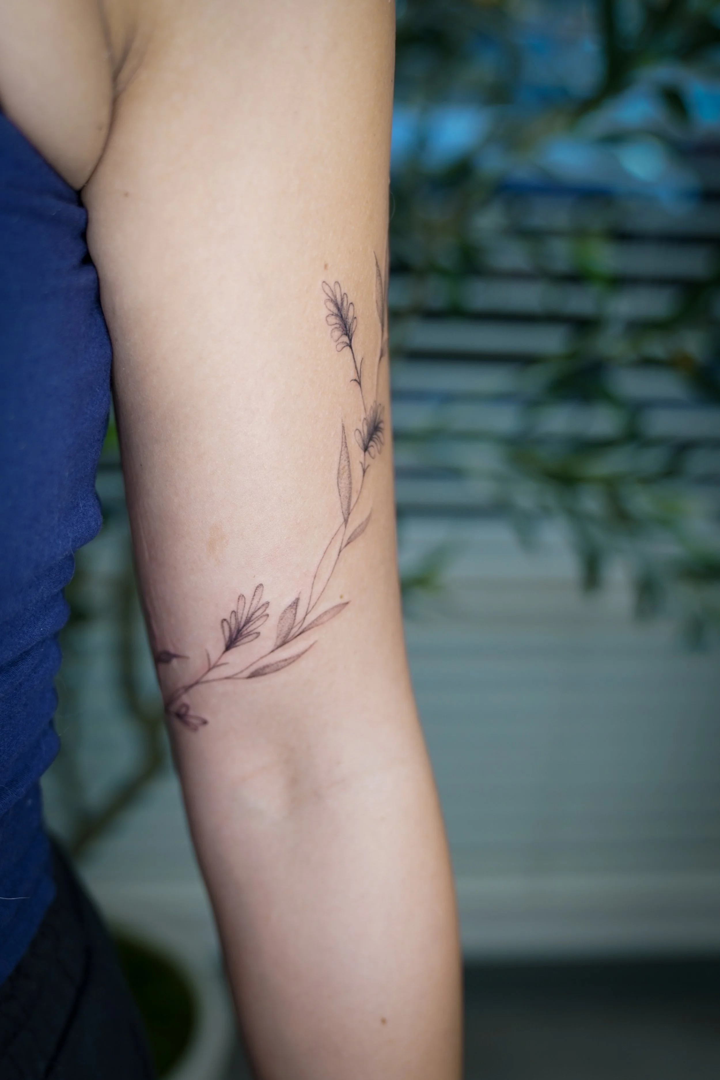 Vine wrap done by san diego fine line tattoo artist