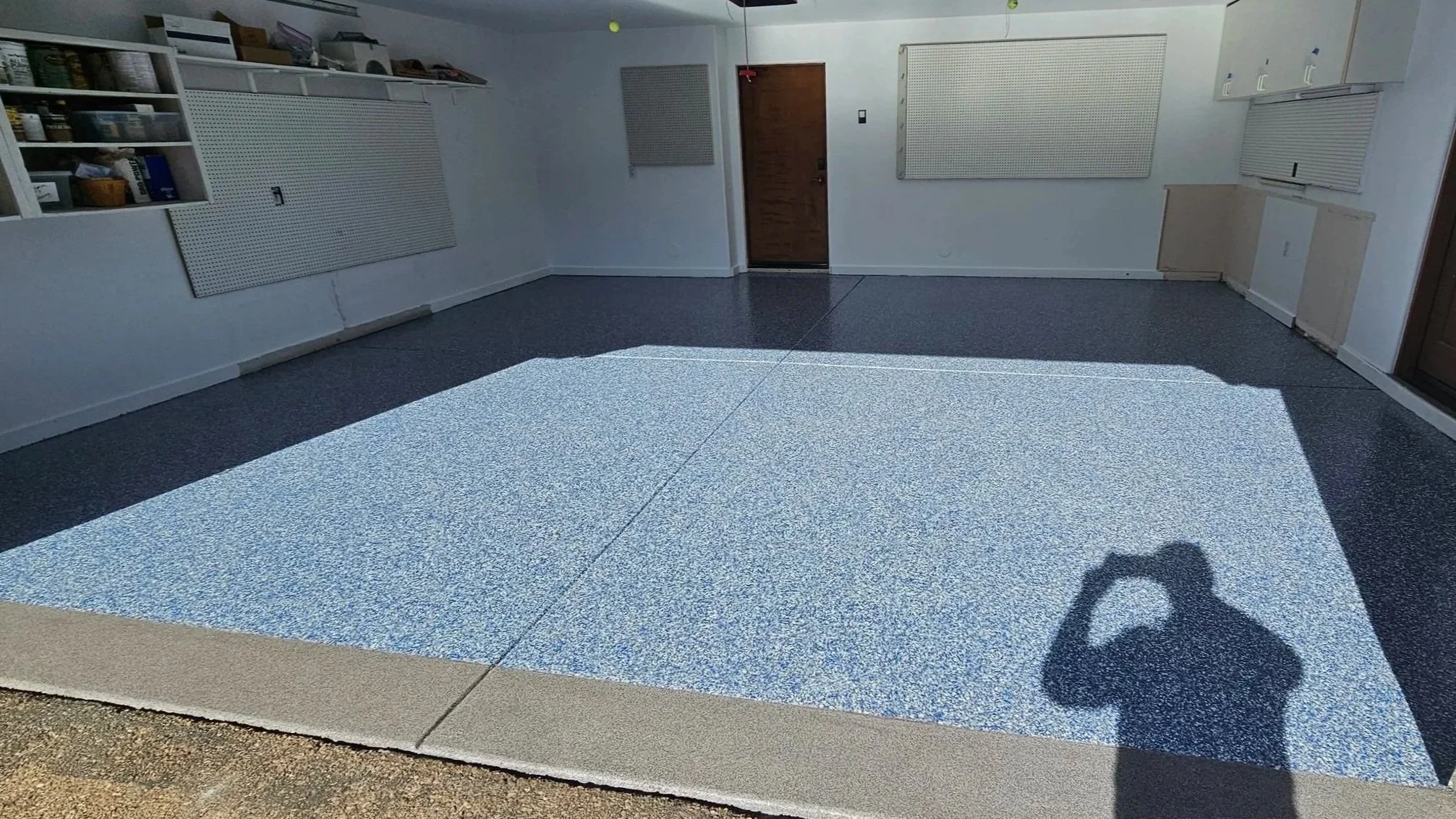 Epoxy floor project in home garage