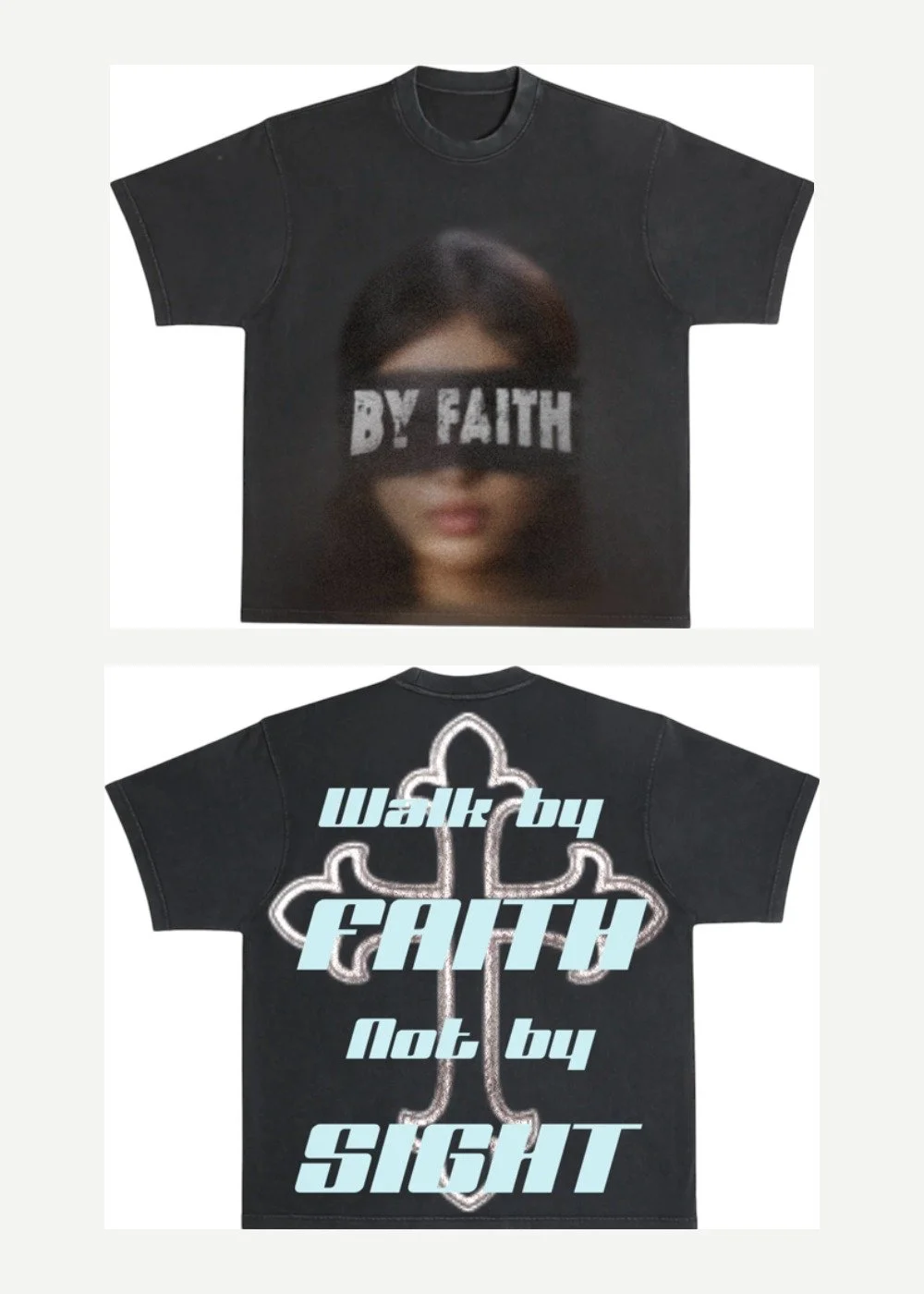 EIT Walk By Faith graphic tee, front and back
