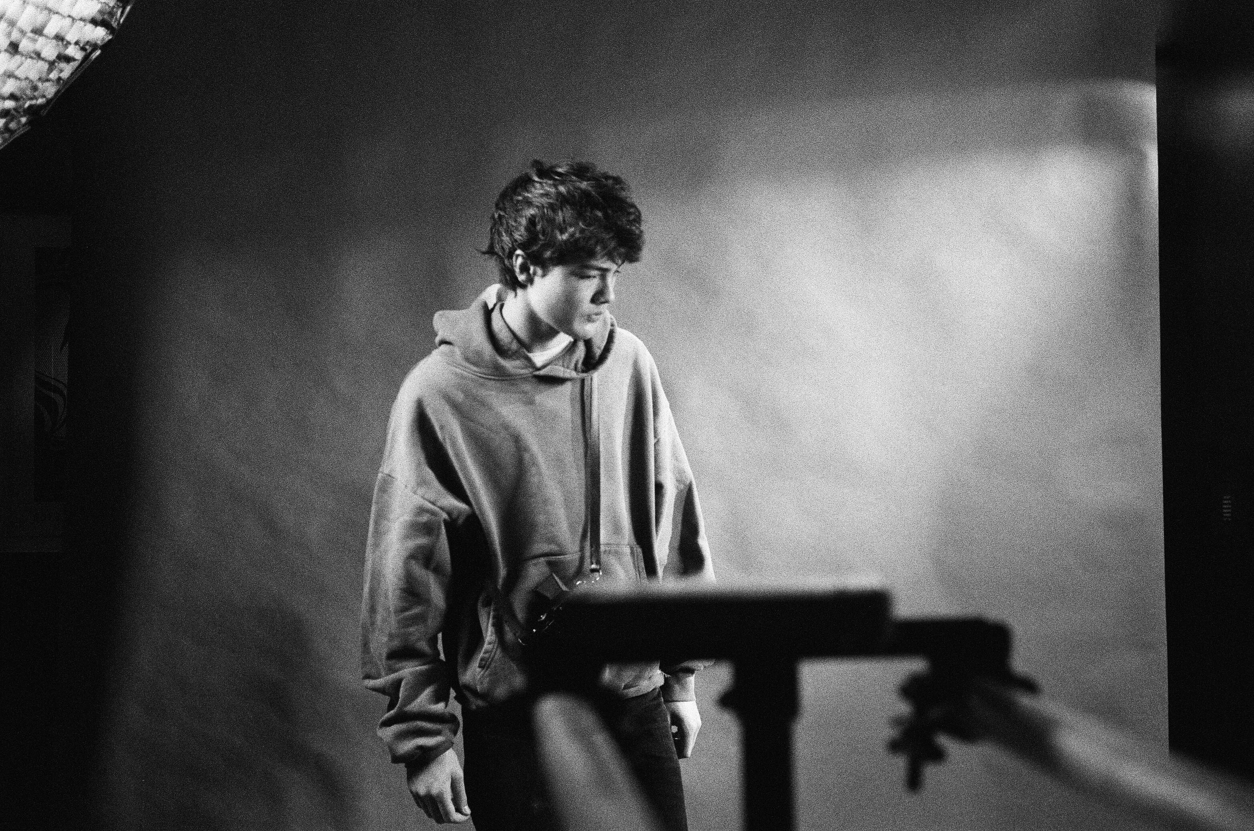 On set during the making of Angels.