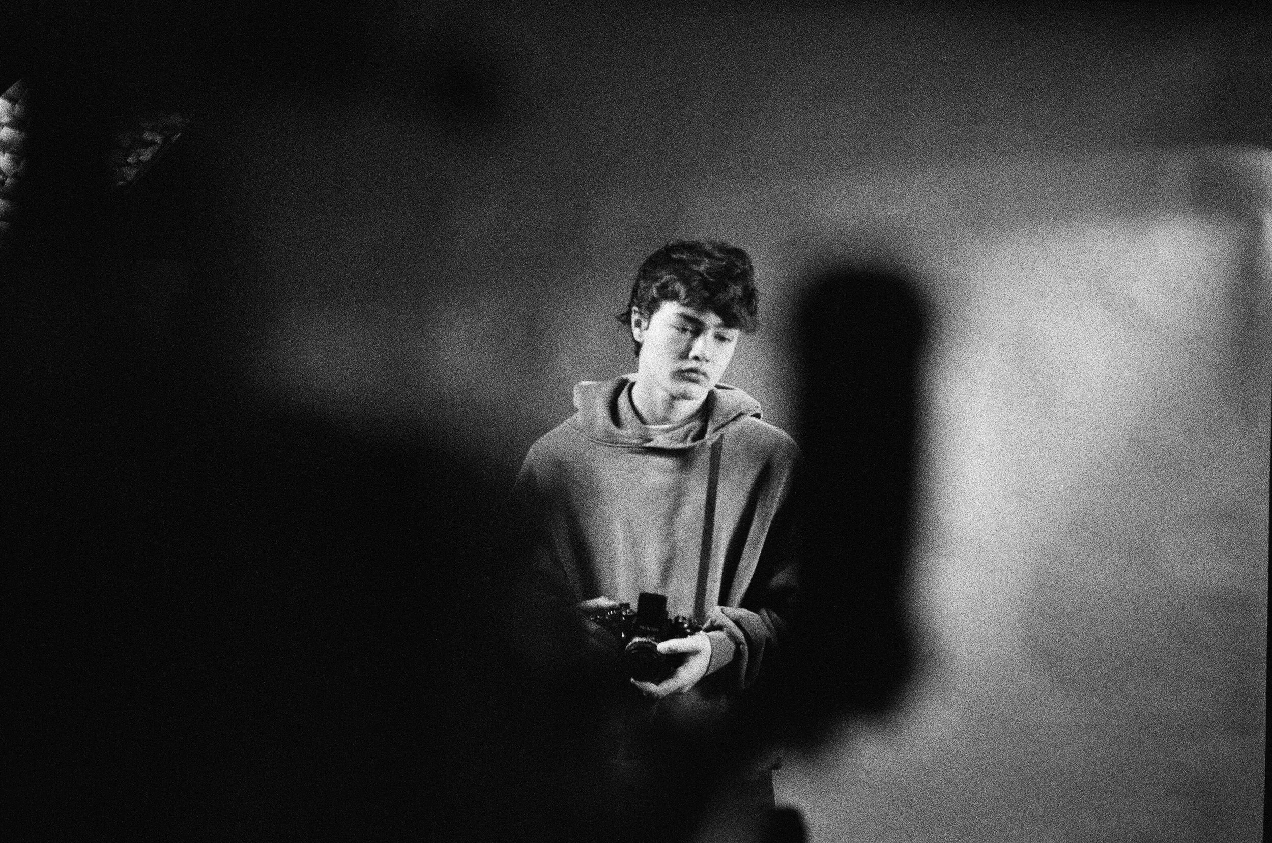 On set during the making of Angels.