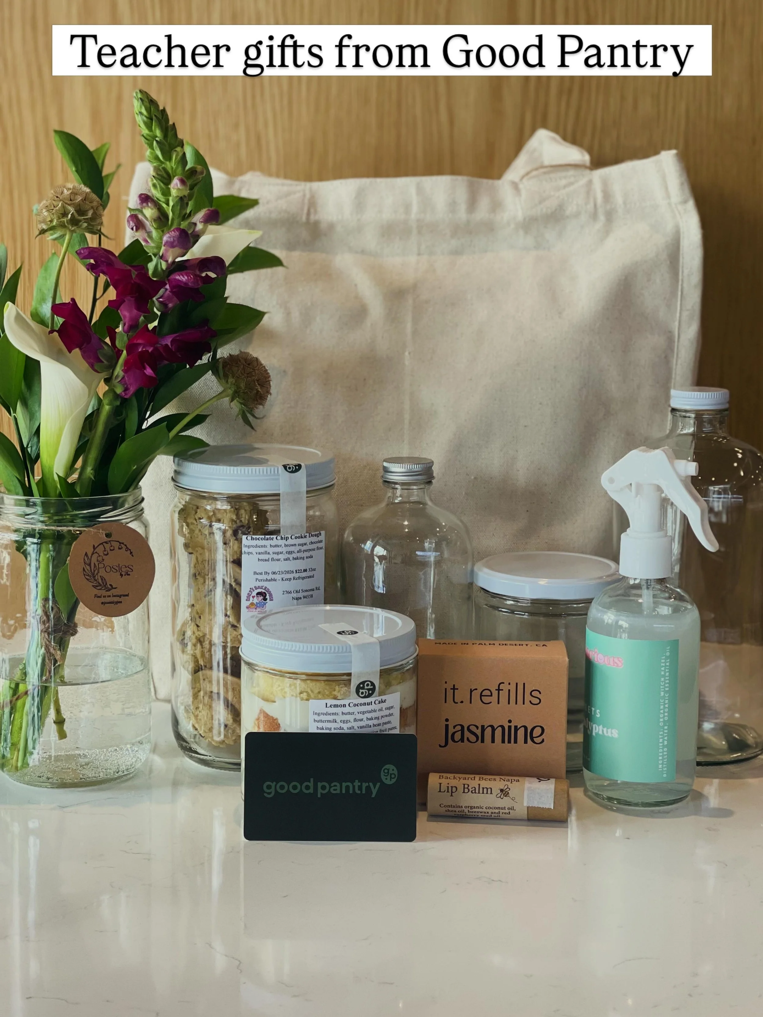 Teacher appreciation gifts made easy ✨

Shop local for the teachers who do it all. Find thoughtful gifts at Good Pantry including:

&bull; Gift cards
&bull; Fresh flowers
&bull; Desserts &amp; treats
&bull; Trail mix
&bull; Beauty &amp; self care pro
