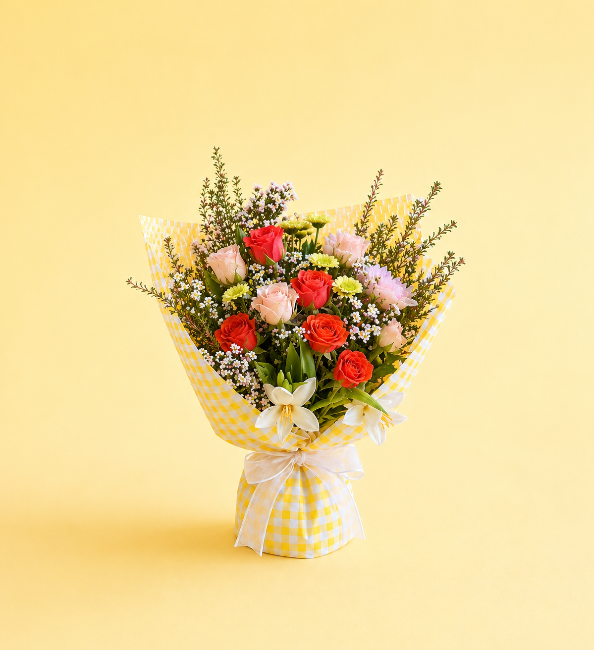 Sunny Bloom Wrapped Bouquet