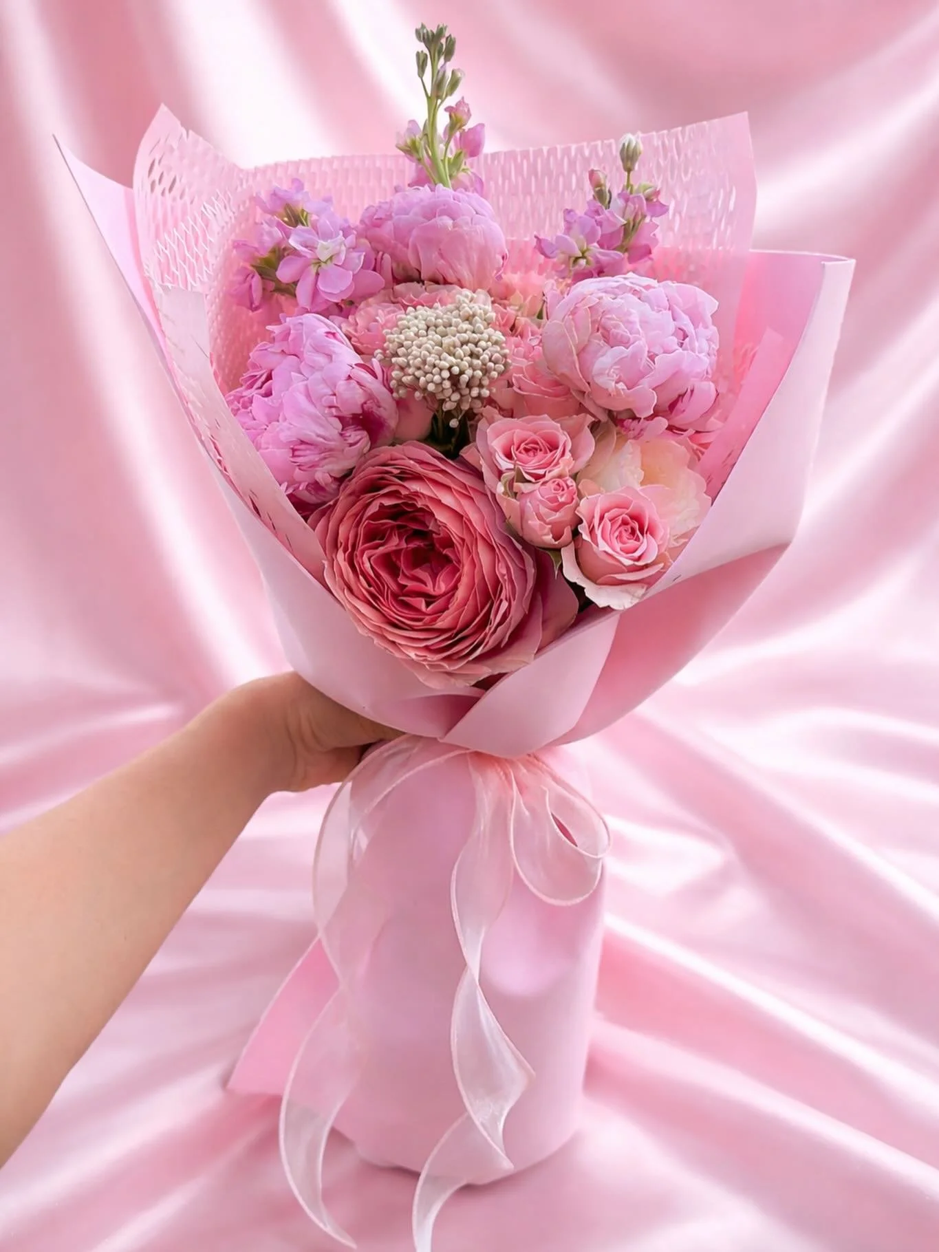 Soft pinks, romantic textures, and blooms that say everything without needing words. 💗
This Valentine&rsquo;s bouquet was designed for the ones who deserve to feel extra loved.

Special order on Peonies, as they&rsquo;re her favorite flower!
If you 