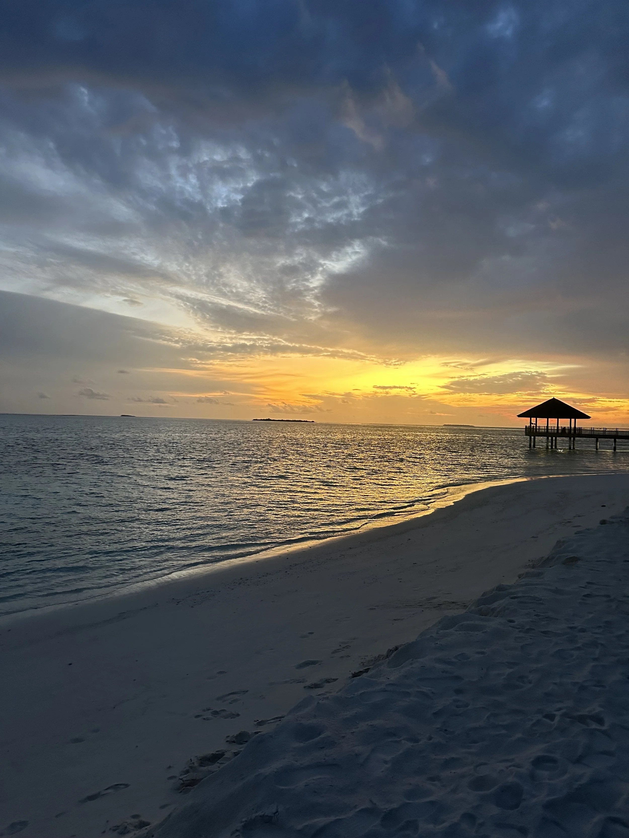 Sunset over a beach