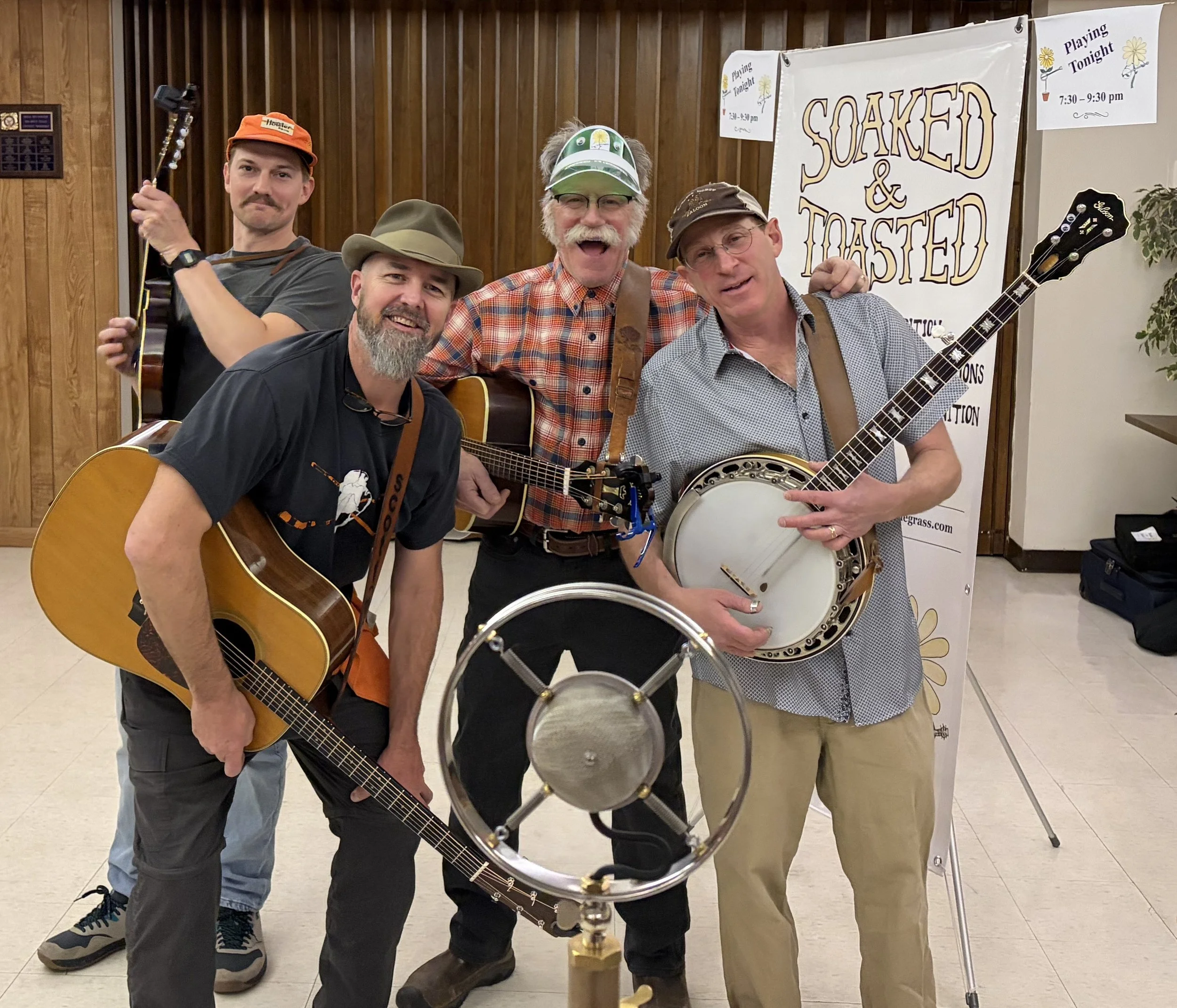 Soaked and Toasted Bluegrass playing at the Elks Lodge bar in Livingston.