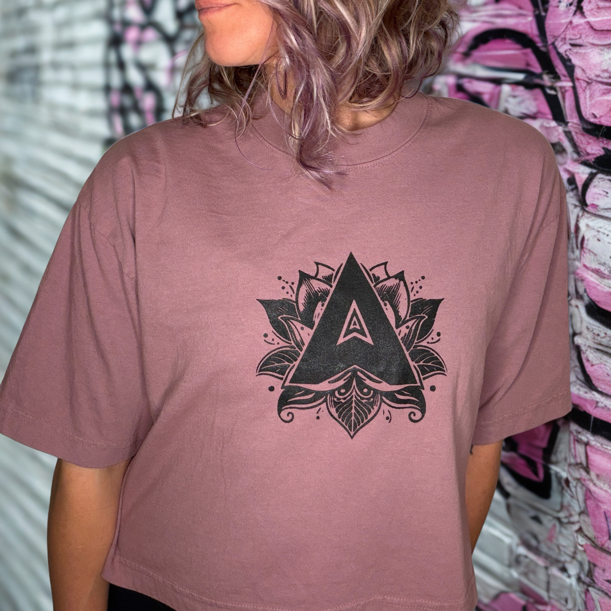 Haute Yogi - Oversized Crop Tee - Anjali A