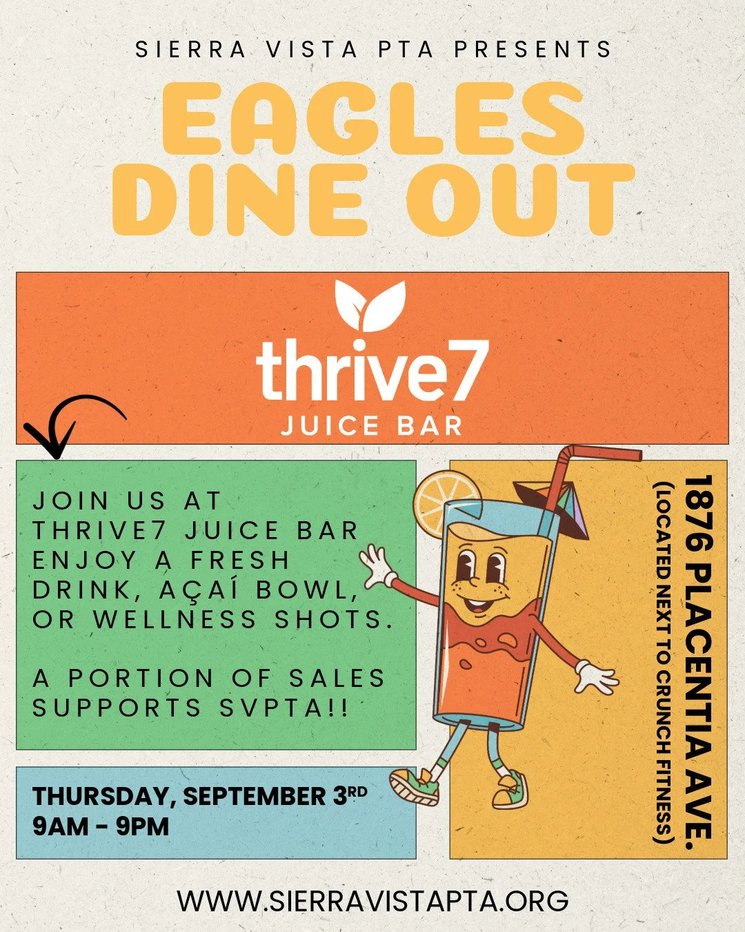 Sept. 3, 2026 | Thrive7 Juice Bar