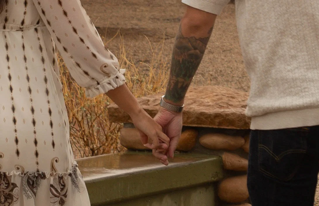 Rainy Day Engagement Session at the Riparian Preserve