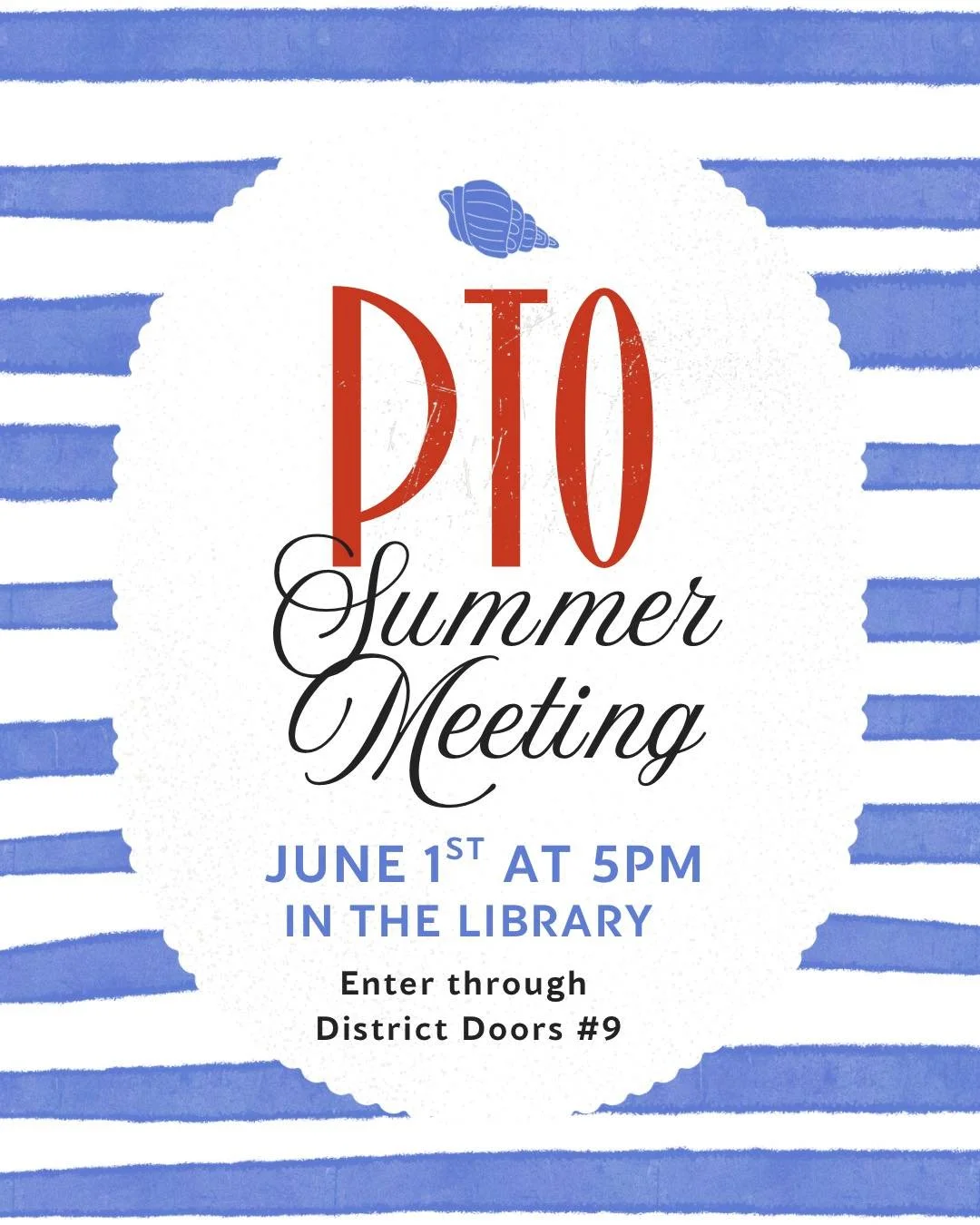 We were finally able to get a summer PTO meeting date set! ☀️

Come join us in the library June 1st at 5pm, for a more open forum style meeting as we begin planning for next school year. We would truly love to hear ideas, feedback, and suggestions fr