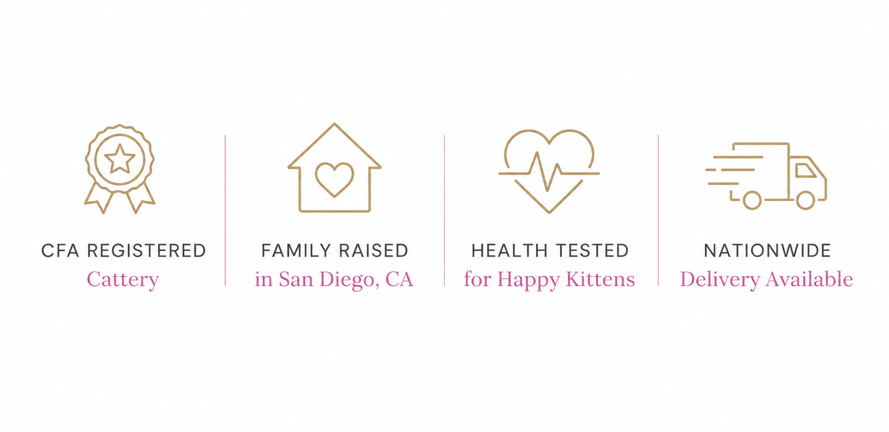 cha registered cattery raised in California, health tested with nationwide deliver