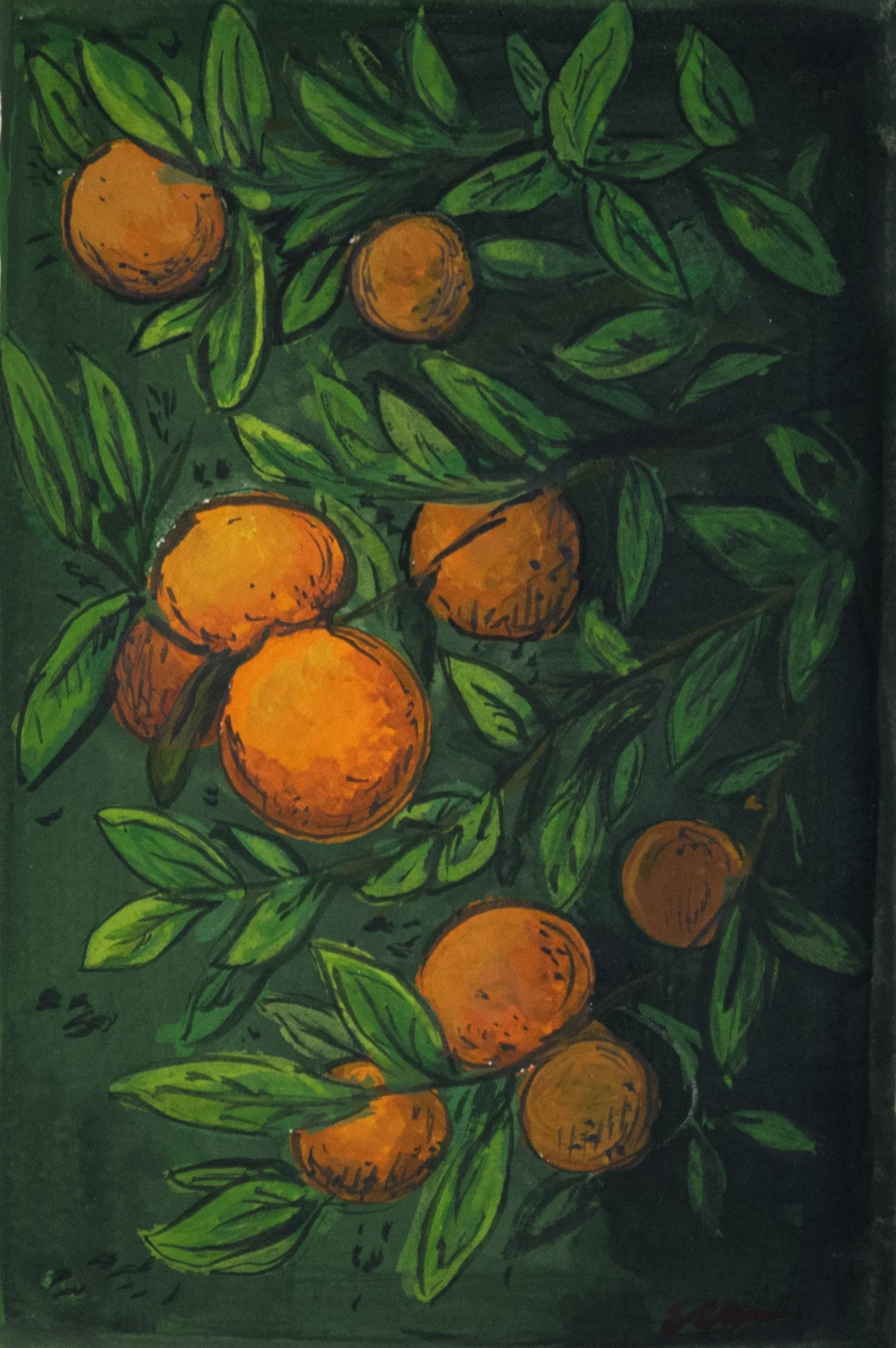 Orange tree study in gouache.
2025