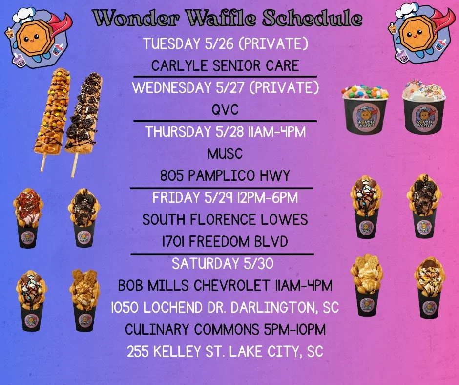 Hey Wonderfam! We&rsquo;ve got some private events coming up, then we&rsquo;re taking a little break &mdash; but we&rsquo;ll be back next week and ready to serve! Stay tuned ✨