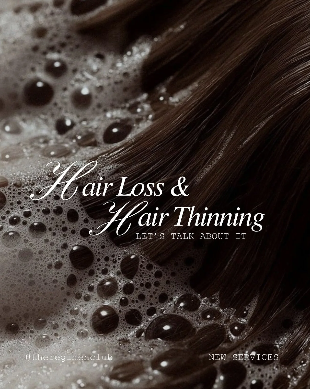 We&rsquo;re so excited to introduce two new services at The Regimen Club that focus on restoring both scalp + skin health in a natural, results-driven way. 

Did you know nearly 50% of women and men in America experience noticeable hair loss or thinn