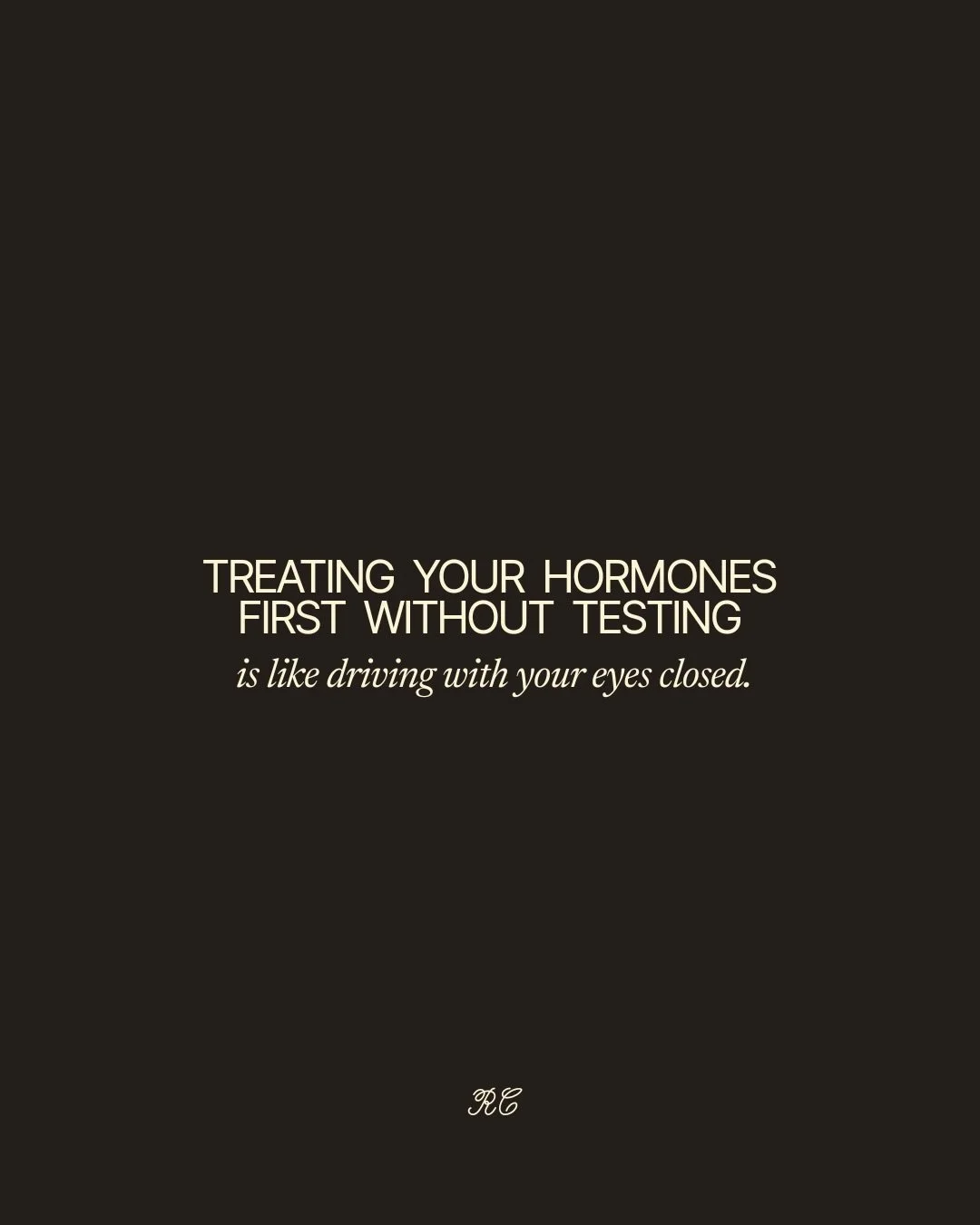 Hormone health isn&rsquo;t one-size-fits-all. 

Testing first means personalized solutions that actually work not just masking symptoms. 

Ready to get clarity? 

Reserve By Phone | 928.342.8750
Reserve Online | THEREGIMENCLUB.COM

#holistichealth #y