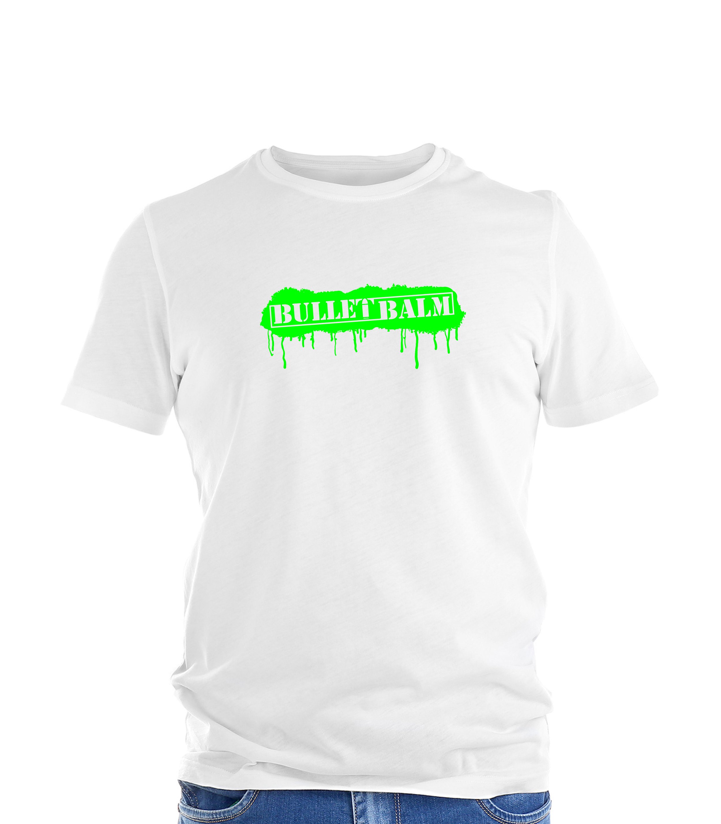 Logo Drip T Shirt Mockup (White Shirt Green Logo).jpg