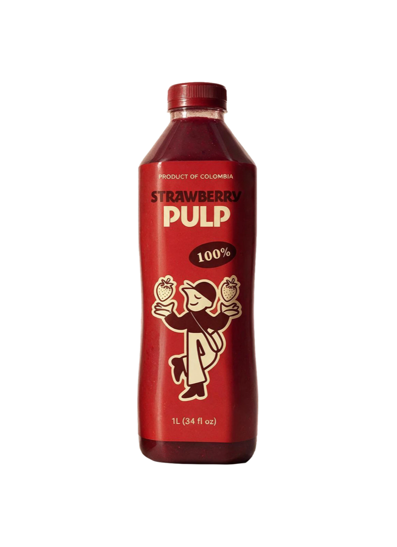 Strawberry Pulp 100%, 1L bottle