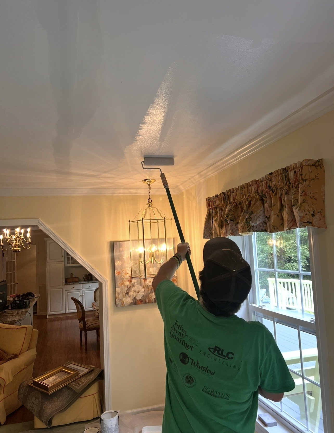 ceiling painting midcoast Maine home