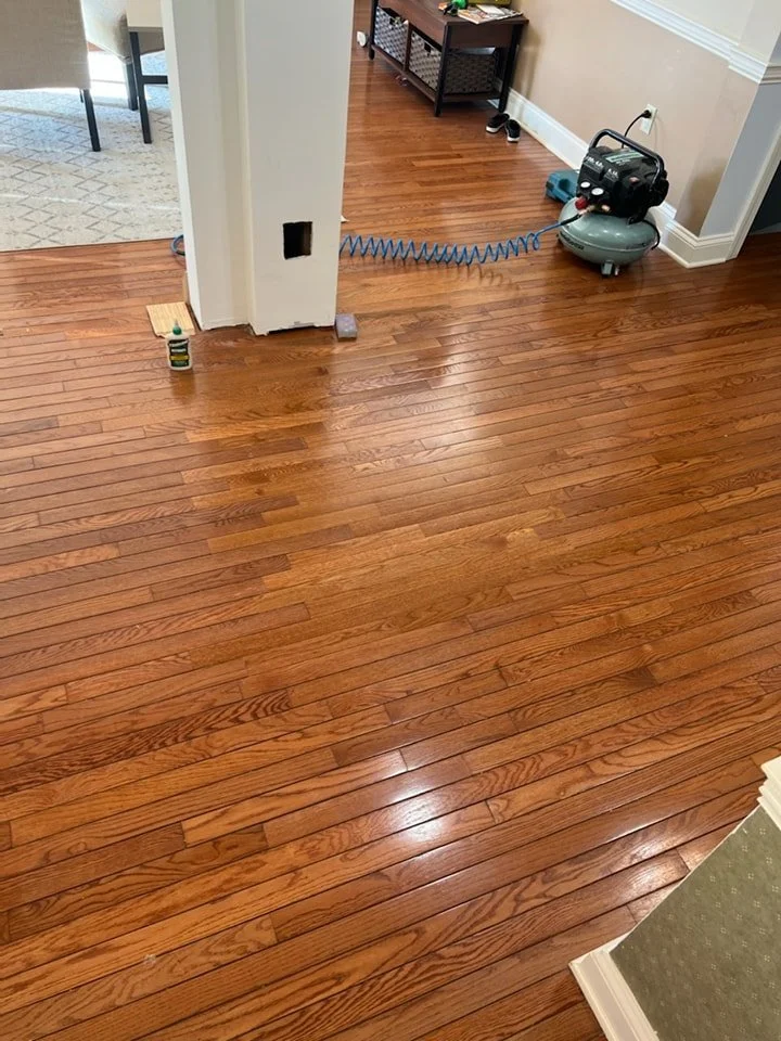 Half wall removed and floor replaced