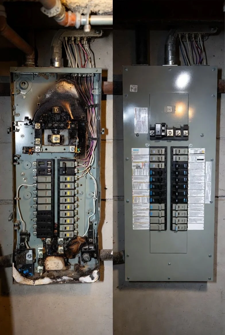 Replacing a panel box. 