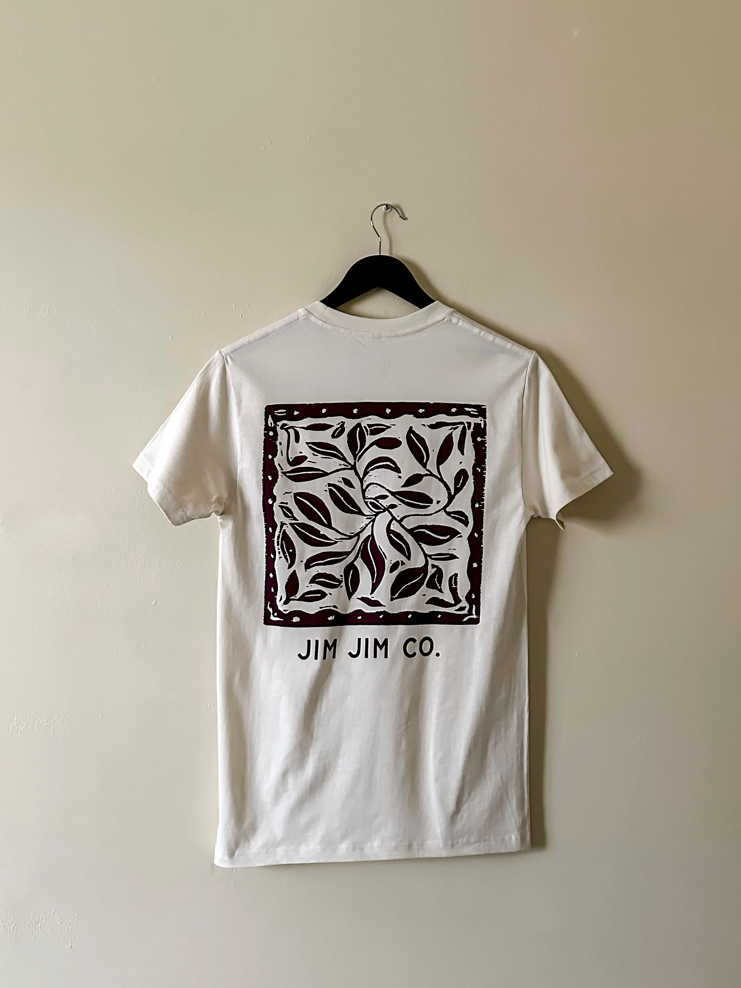 Botanical Tee - Dark Cherry Print