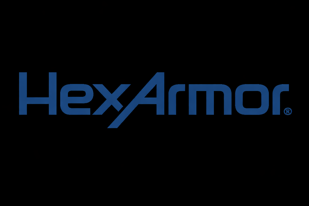 HexArmor logo with the company name in blue text.