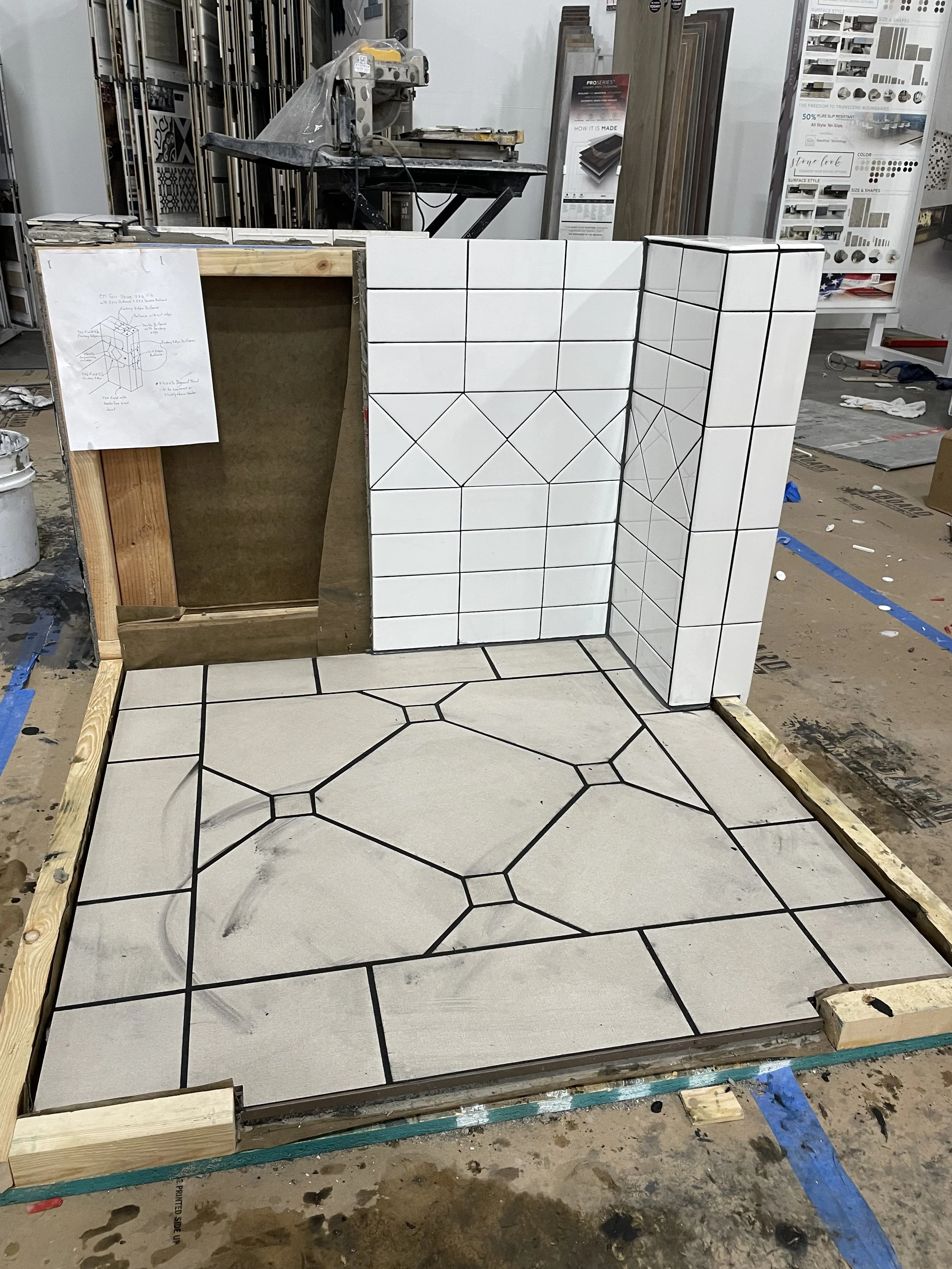 Ashton Hayes Certified Tile Installer module that he created for his CTI test.