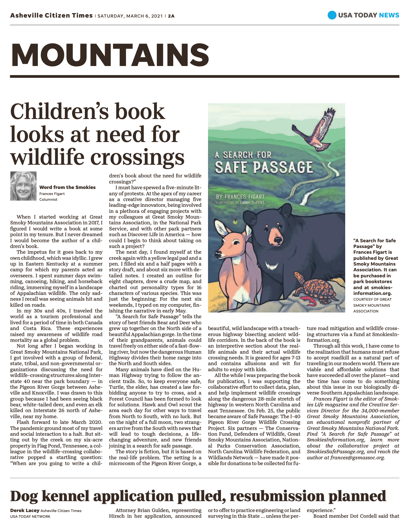 March 6, 2021: Children’s book looks at need for wildlife crossings