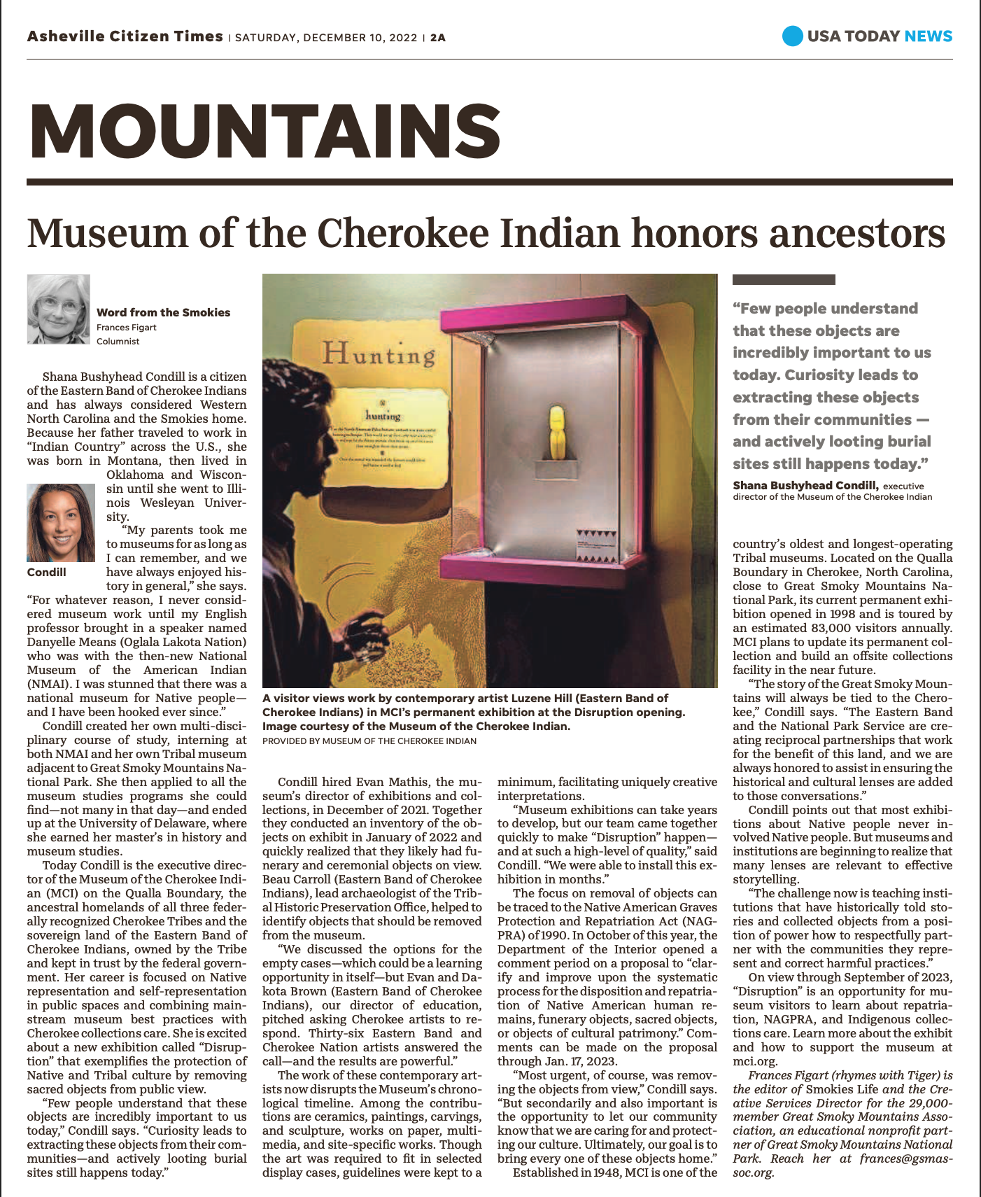 December 10, 2022: Museum of the Cherokee Indian honors ancestors