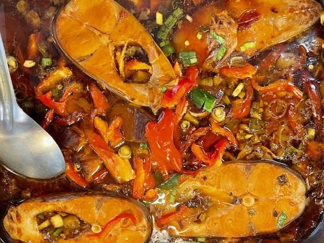 Steamed catfish