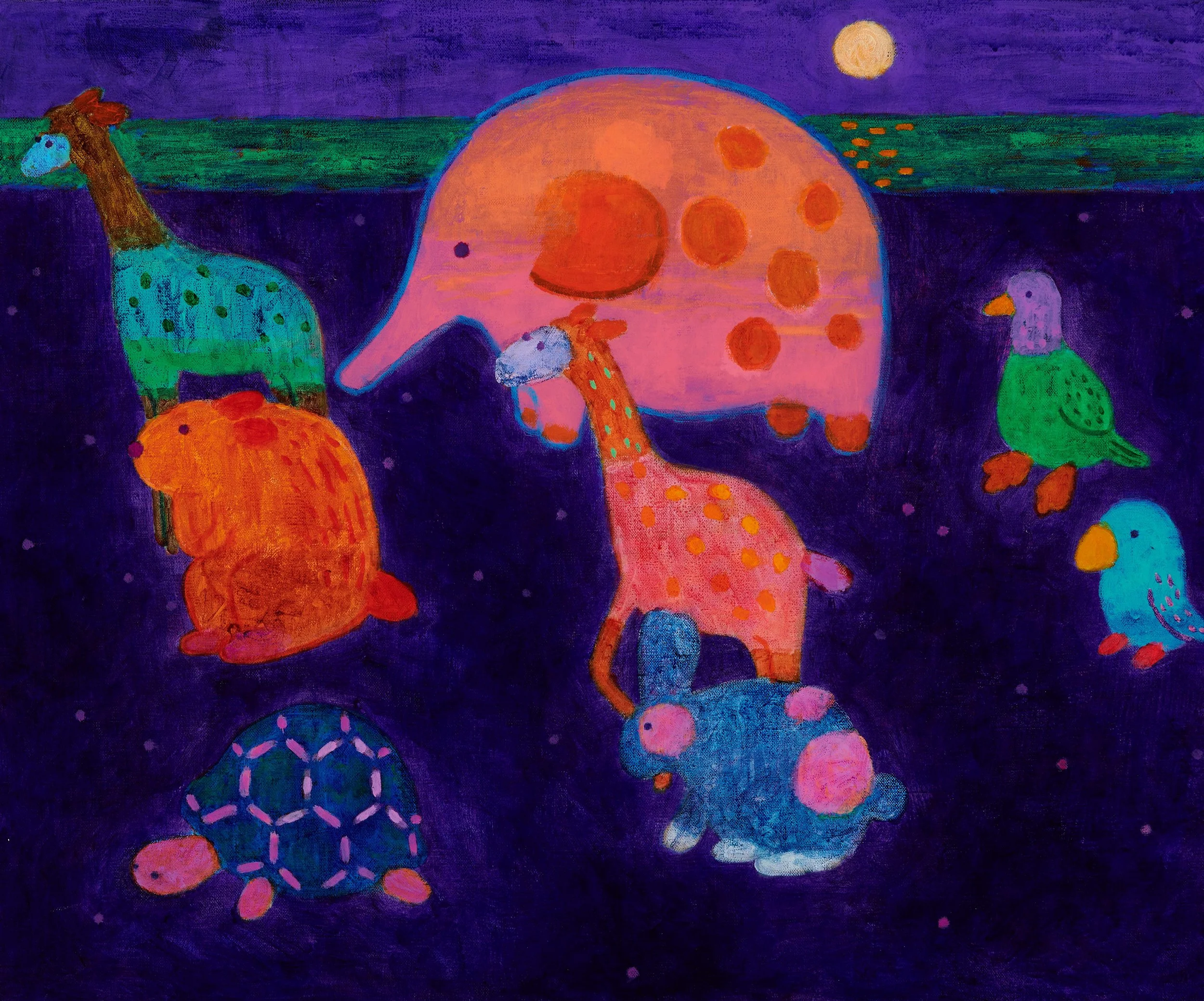 "Toy Guard", 2024, Acrylic on linen, 50x60.5cm