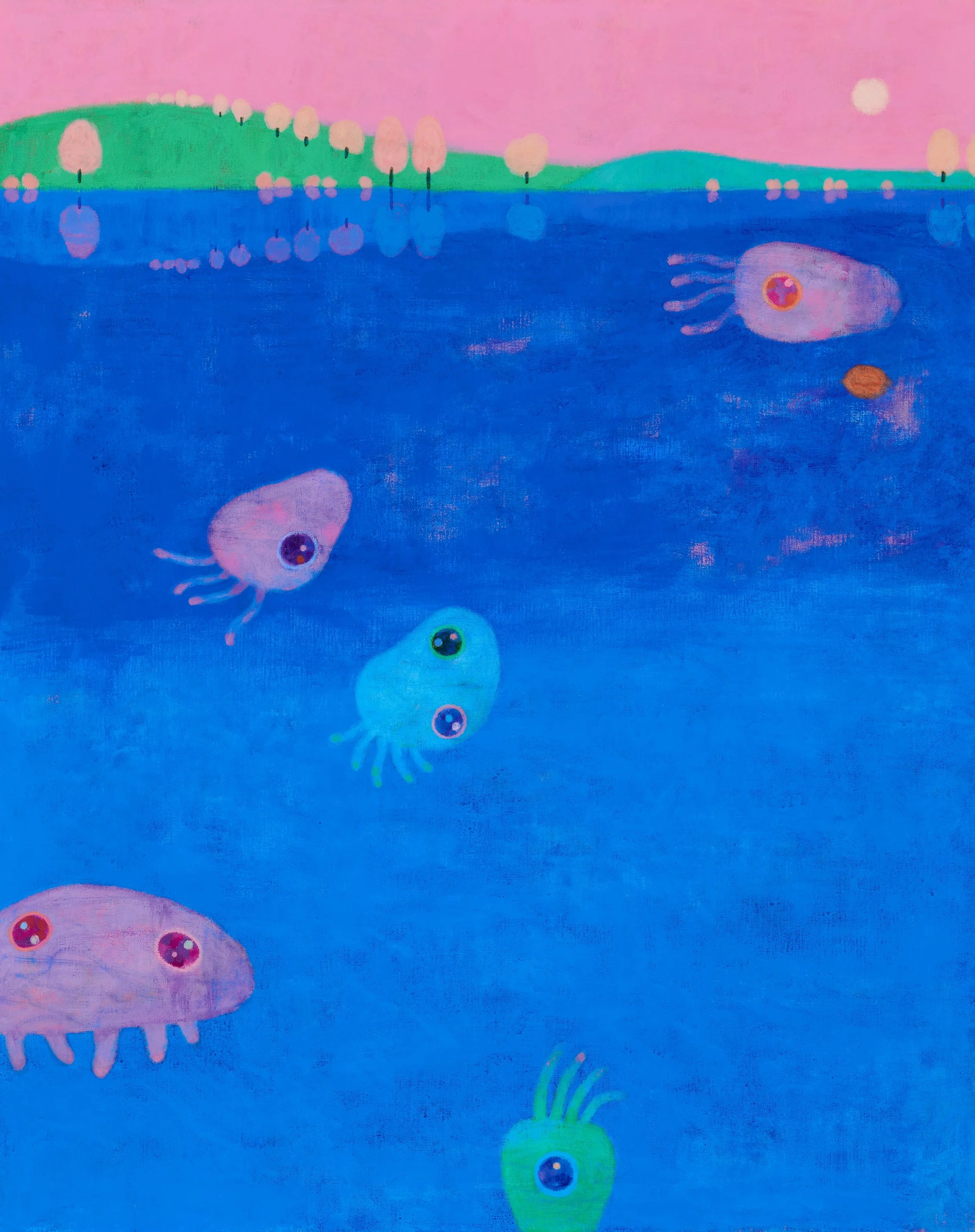 "Drifting Forward", 2024, Acrylic on linen, 91x72.5cm