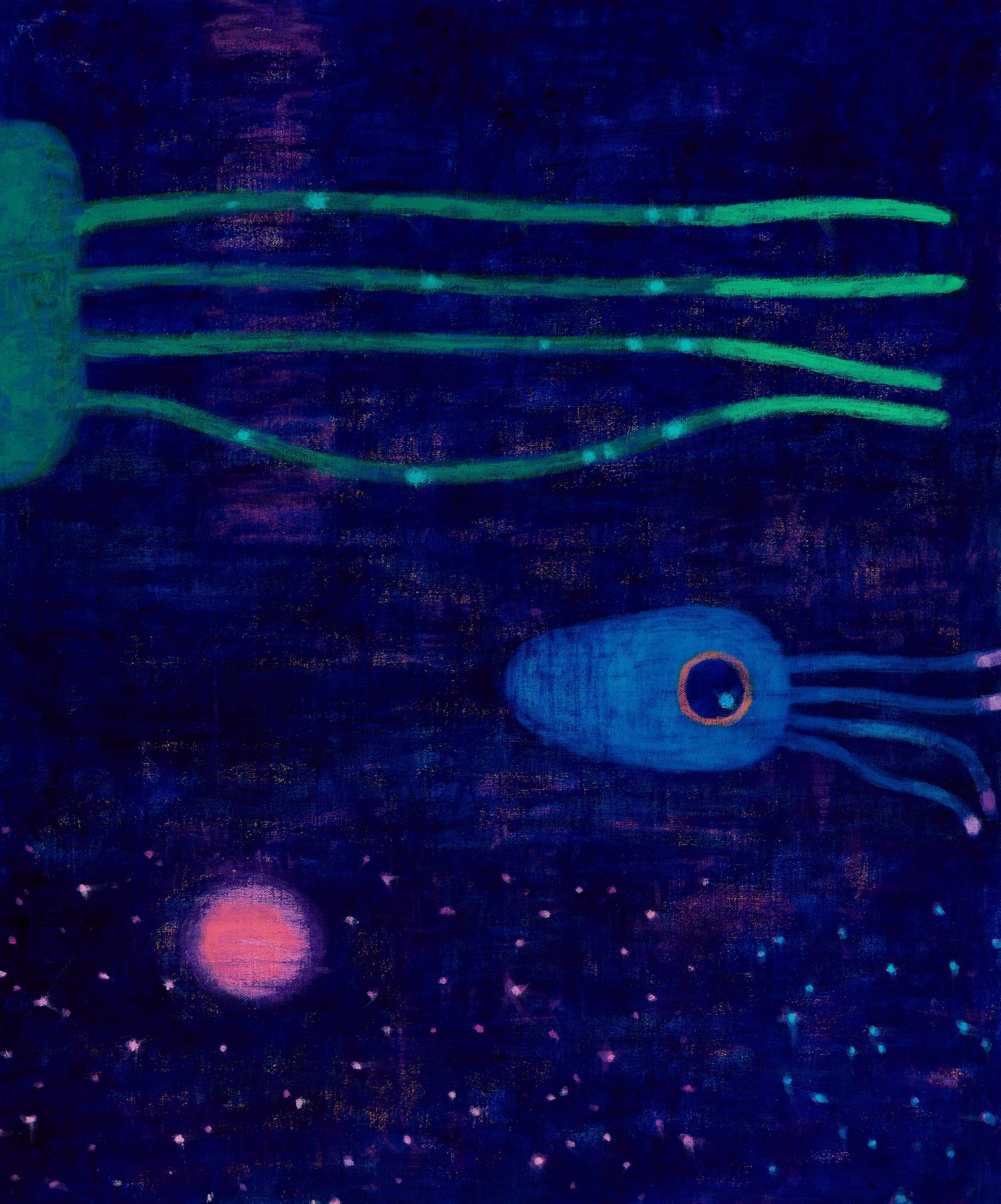 "Pink Moon", 2025, Acrylic on linen, 60.5x50cm