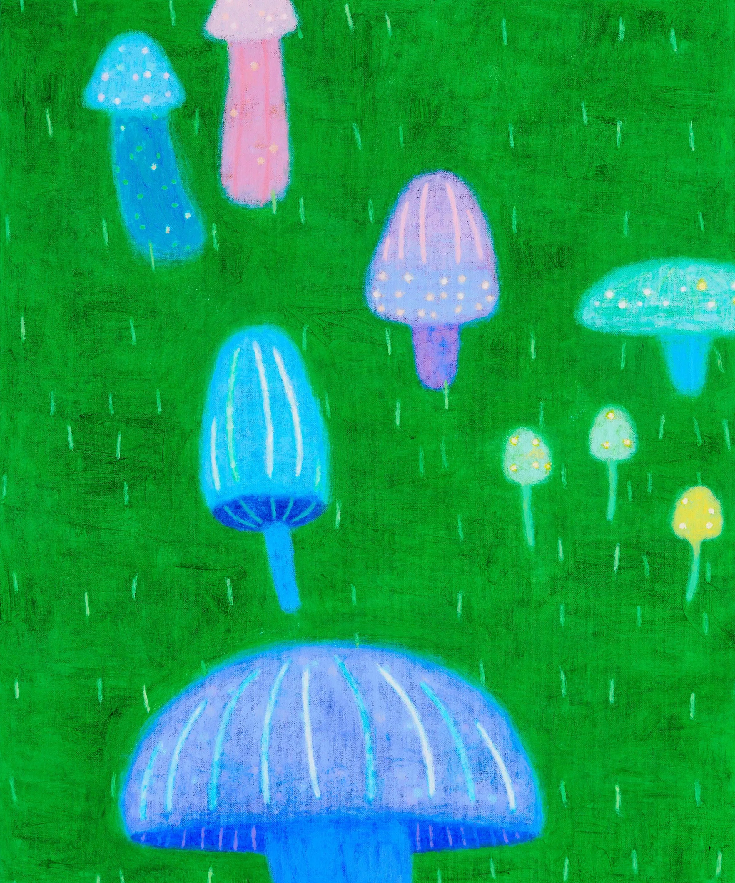 "Mushrooms Series01", 2025, Acrylic on linen, 60.5x50cm