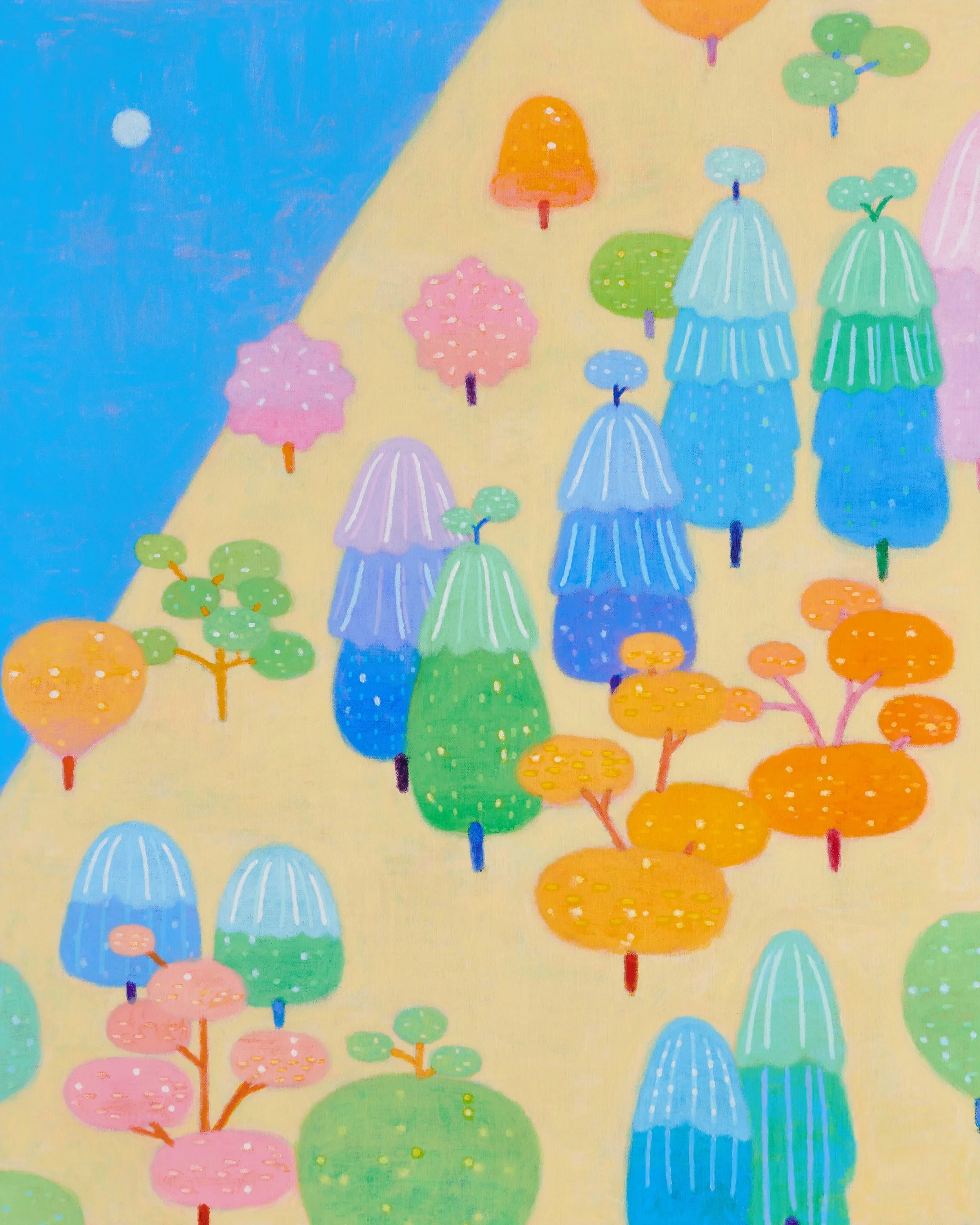 "A Walk in the Hills", 2025, Acrylic on linen, 100x80cm