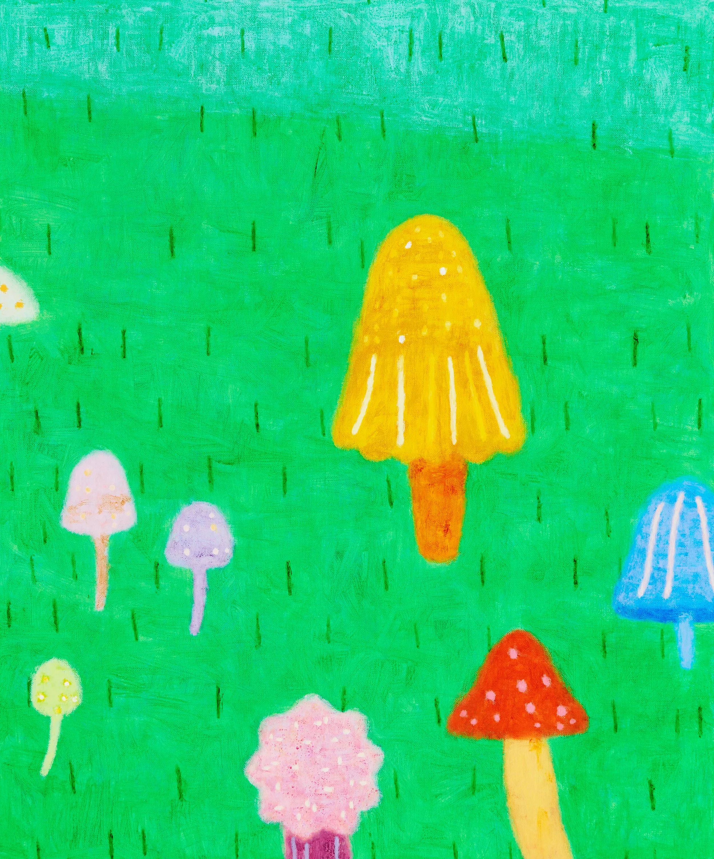 "Mushrooms Series02", 2025, Acrylic on linen, 60.5x50cm