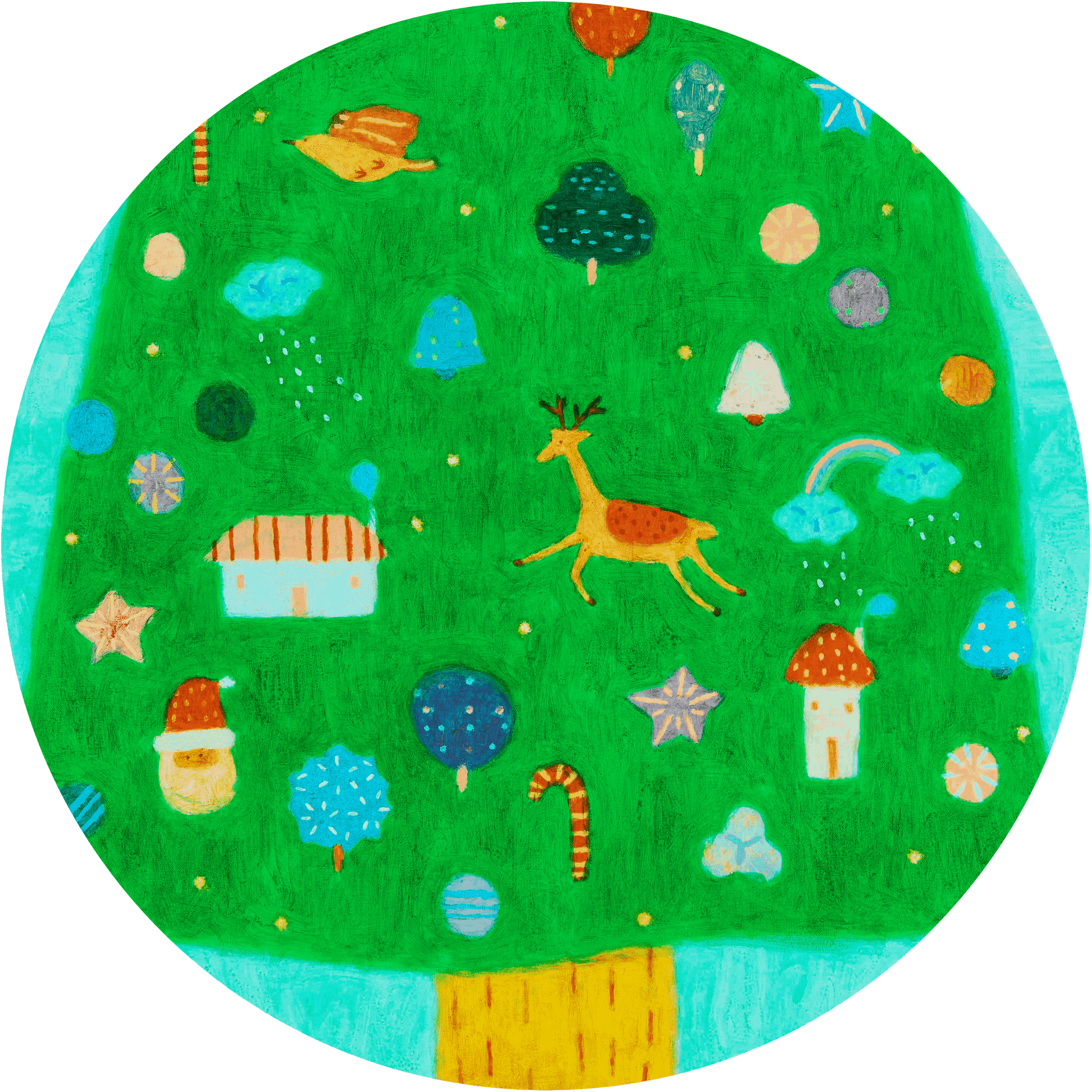 "The Forever Tree Series03", 2025, Acrylic on canvas, 65x65cm