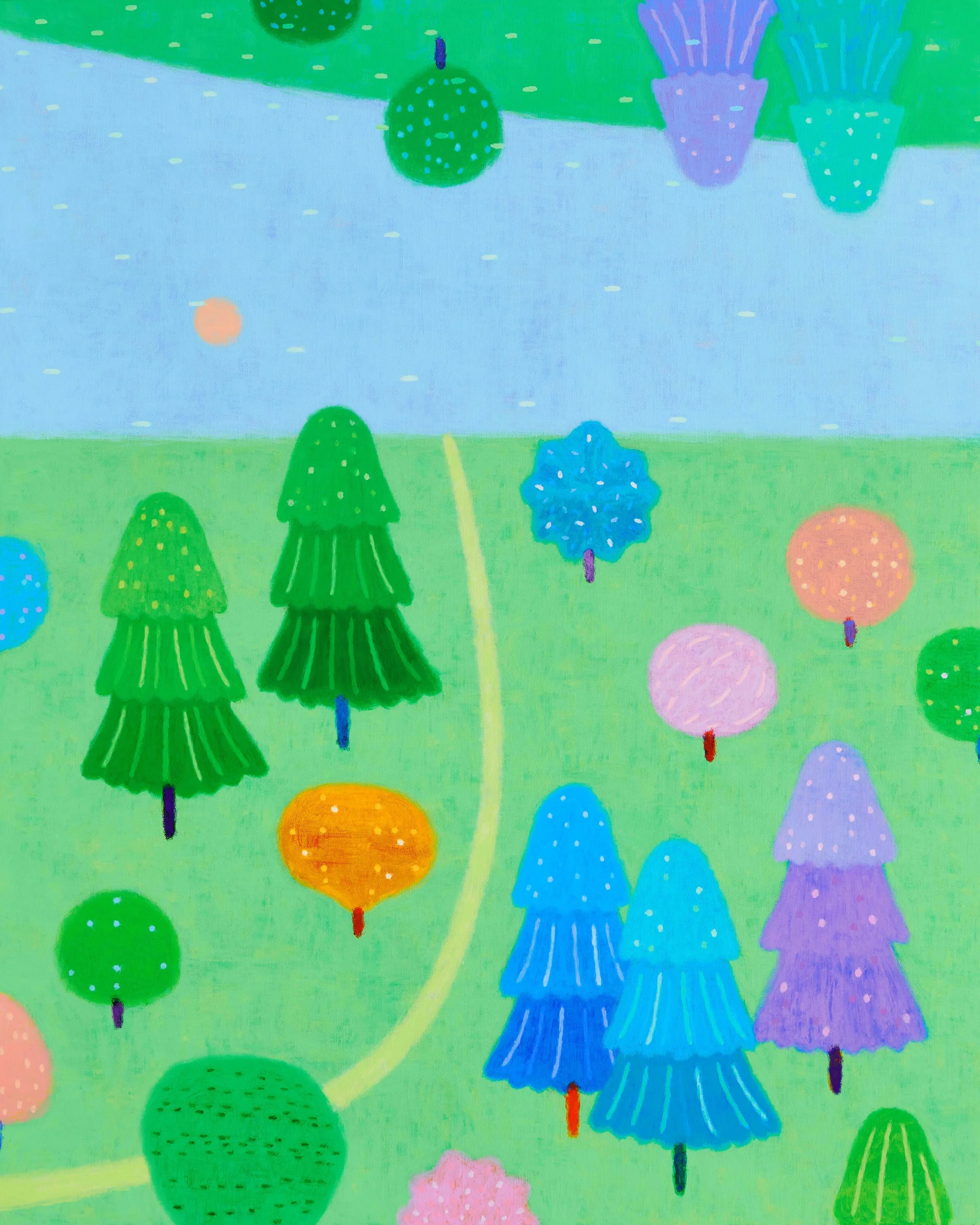 "Lake of the Sky", 2025, Acrylic on linen, 100x80cm