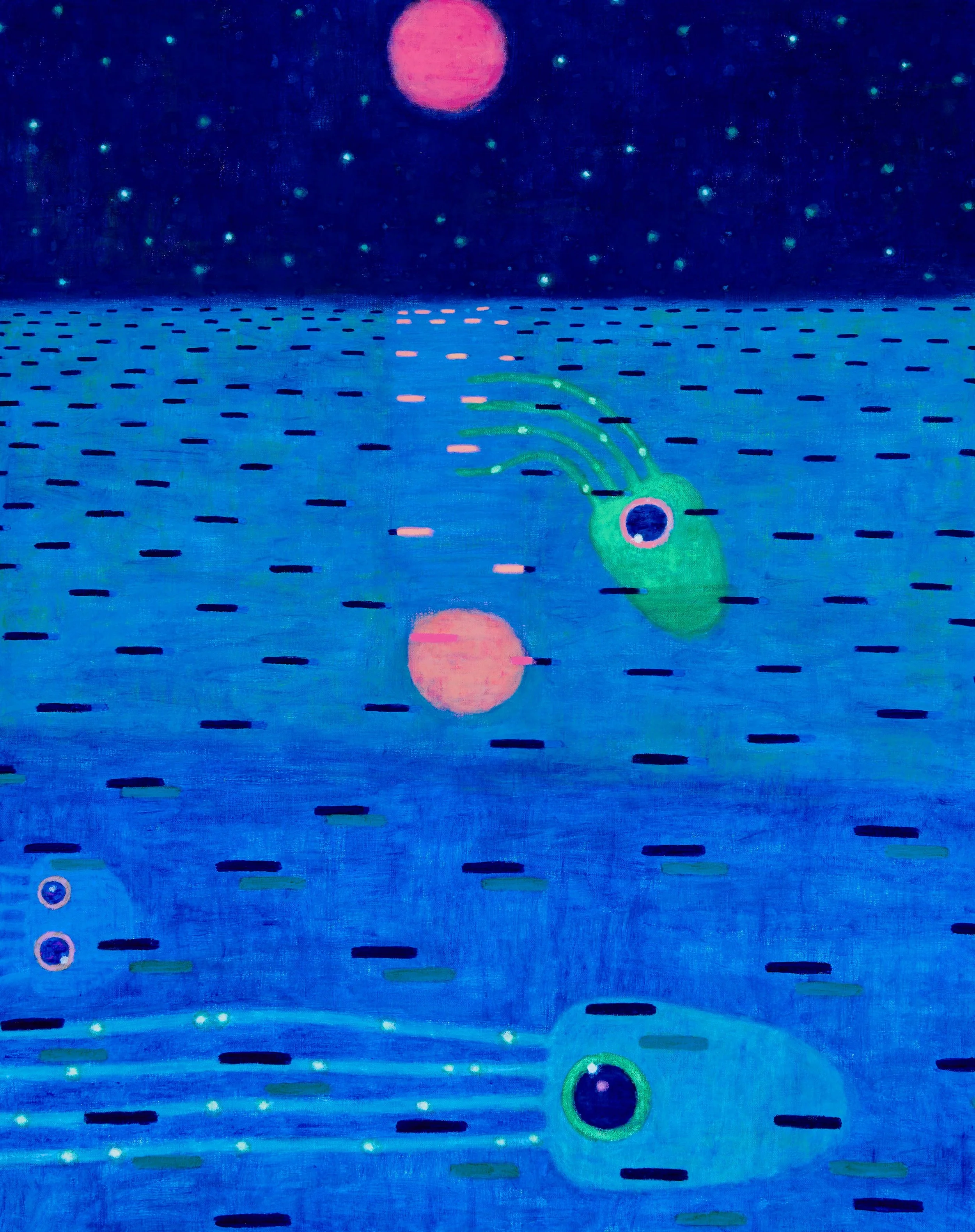 "Under the Stars", 2025, Acrylic on linen, 91x72.5cm