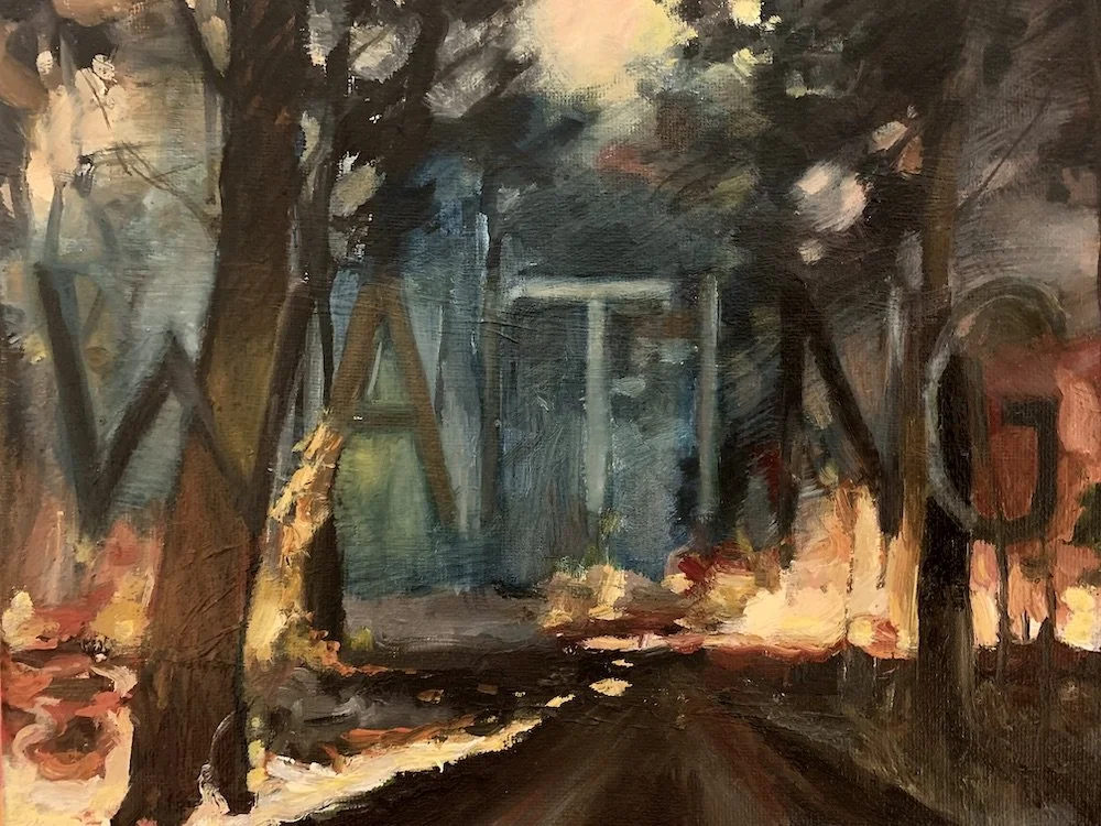 Waiting, oil on canvas, 10"x8"