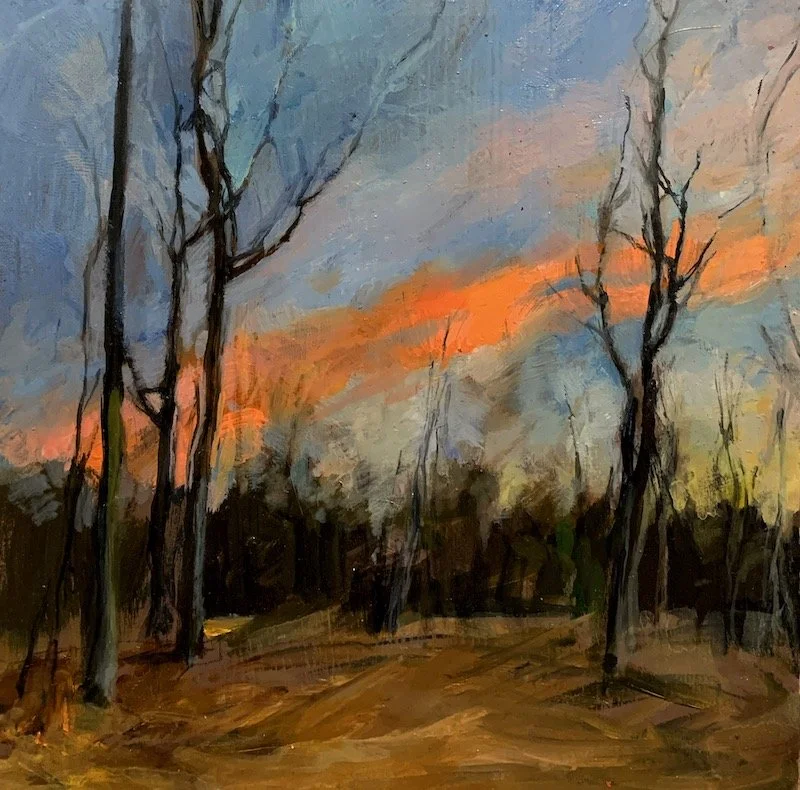 Outside I, oil on panel, 6"x6"