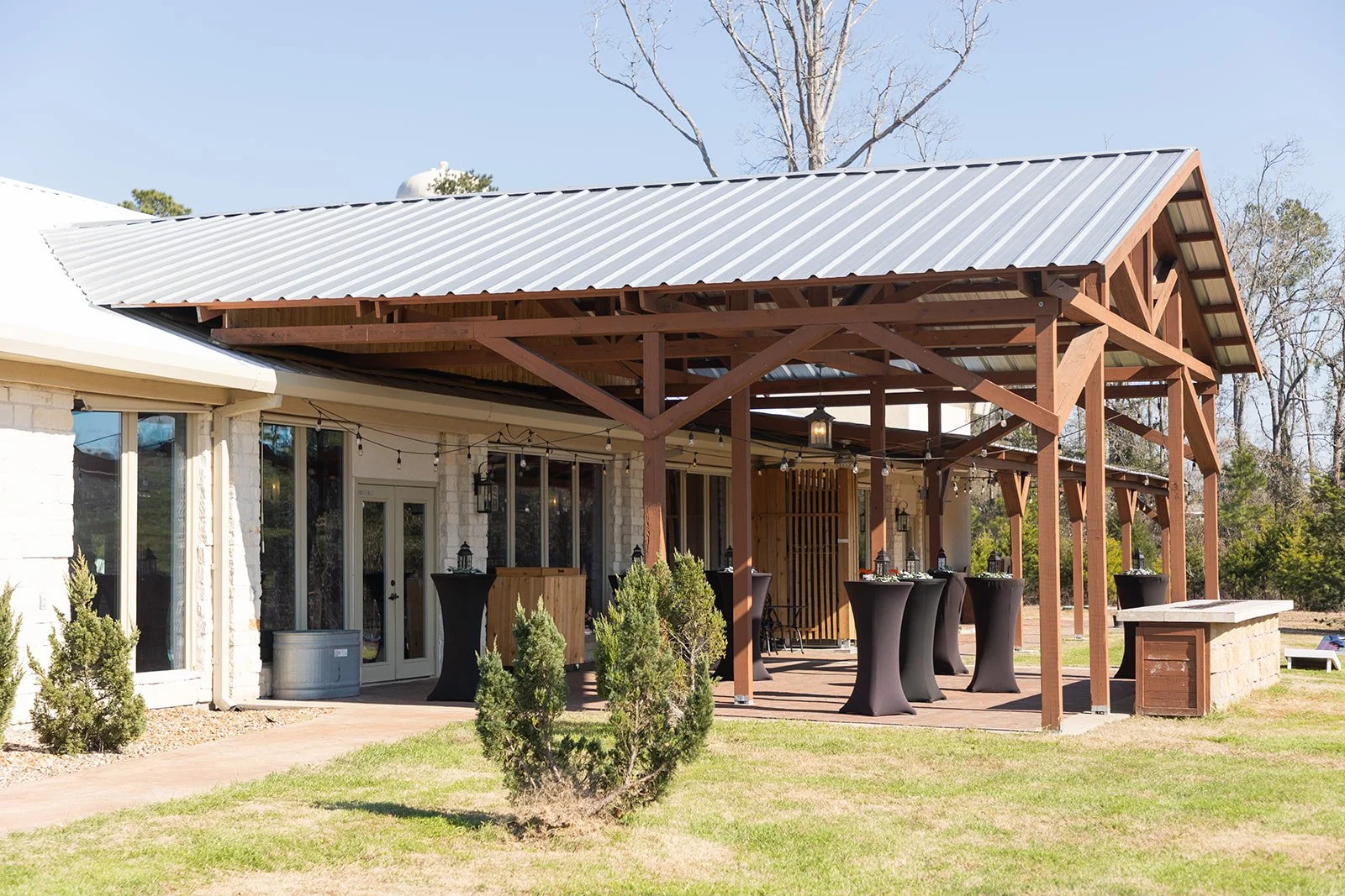 Outdoor Cocktail Patio Wedding Houston