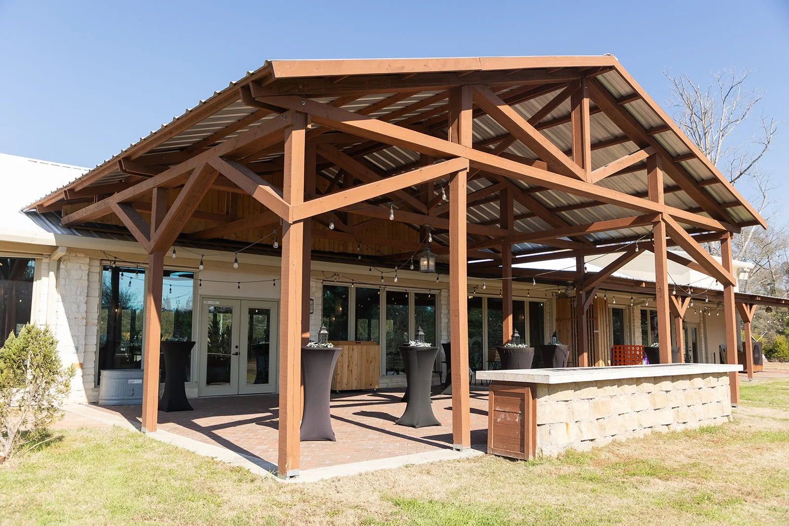 Outdoor Cocktail Patio Wedding Houston