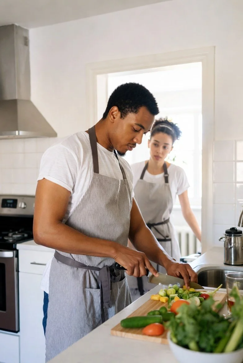 Warmli.chat learns meaningful details by noticing real interests and actions, like someone cooking in their everyday routine