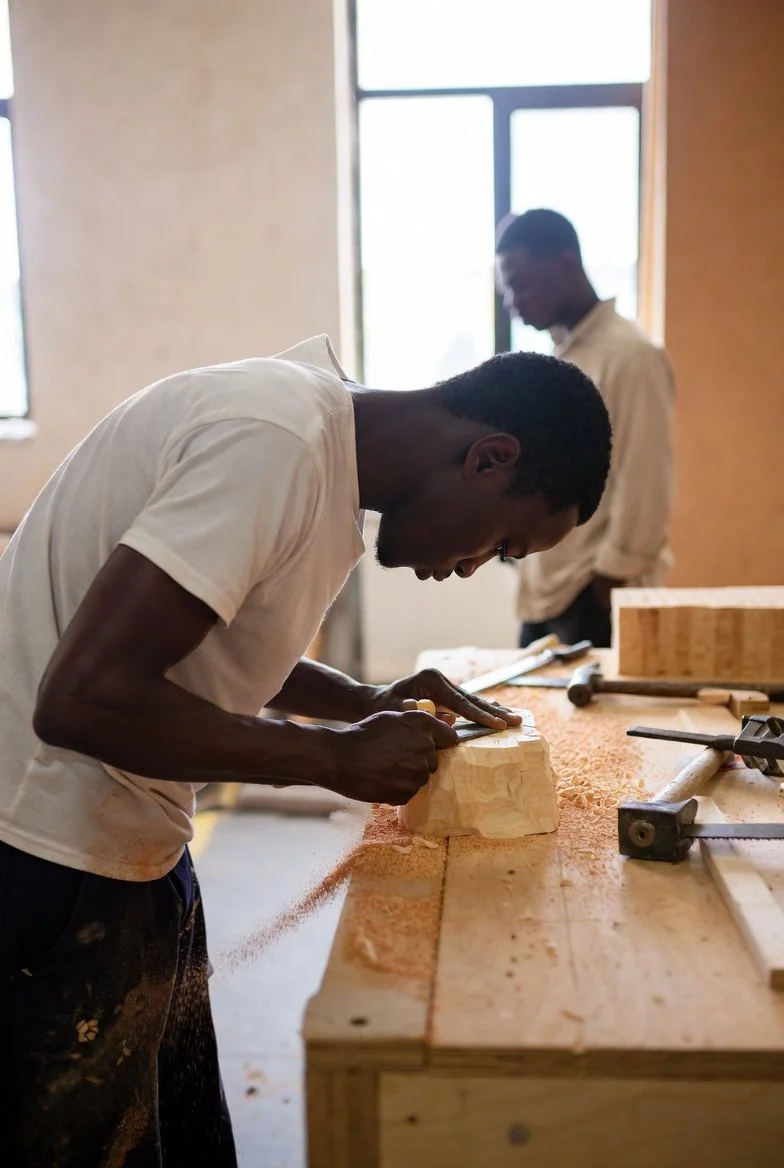 Warmli.chat highlights meaningful insights by noticing real interests and actions, like someone carving a wooden object.