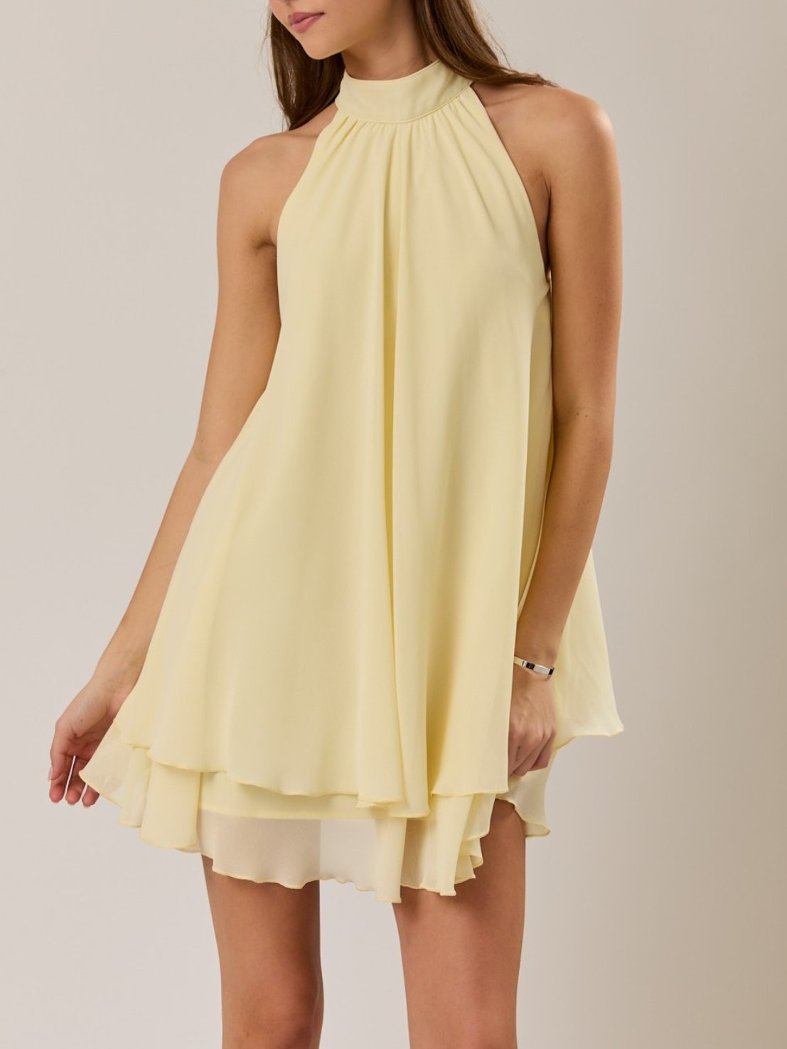 Vestido Halter Amarillo