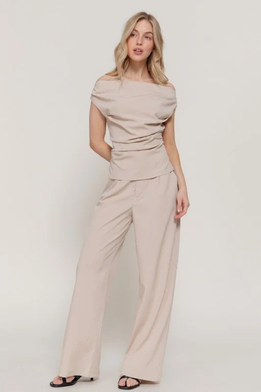 Conjunto Beige Off Shoulder