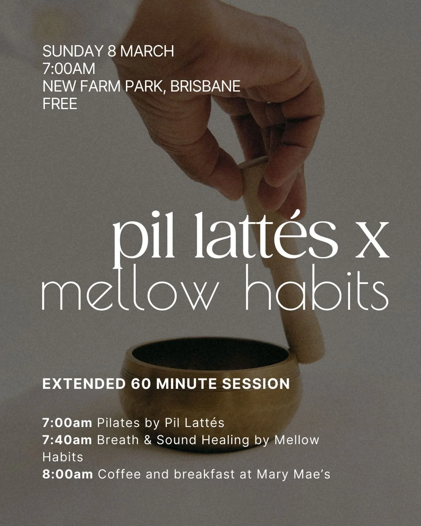 ✨ EXTENDED 60 min SESSION! ✨

This week, Noelle is going to fire you up with a 40 min burner, then Zara from @mellowhabits is going to help you relax and wind down with 20 mins of sound healing. 

Link in bio to register for this Sunday 

**NOTE: the