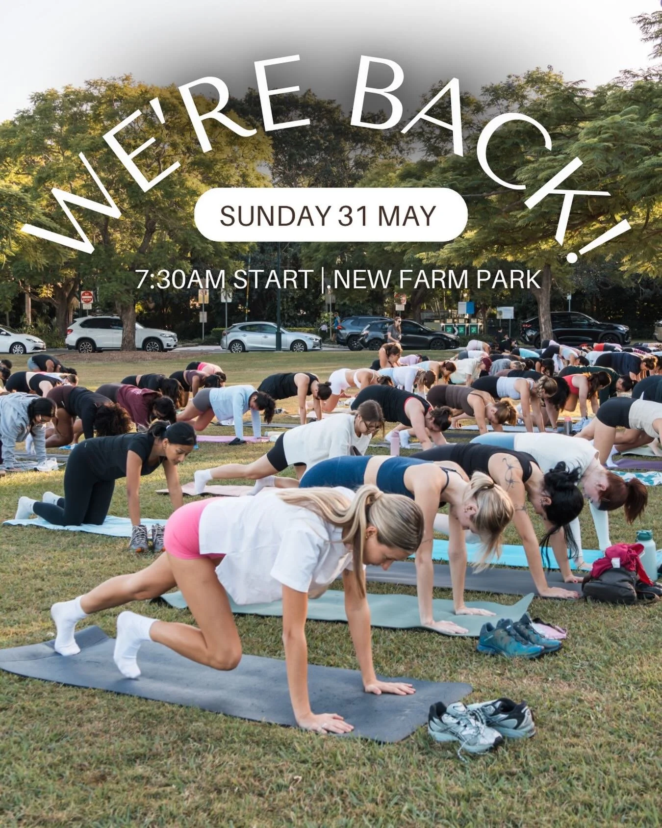 We&rsquo;re back babyyyyyy! This Sunday 31st&hellip;.

Weather forecast: Crisp and sunny ☀️ 
Vibes: high ⚡️
Pulses: probably 😅

Arrive early for a 7:30am start, link in bio to register 🙌🏼

A huge thank you to @brisbanecitycouncil for recognising t